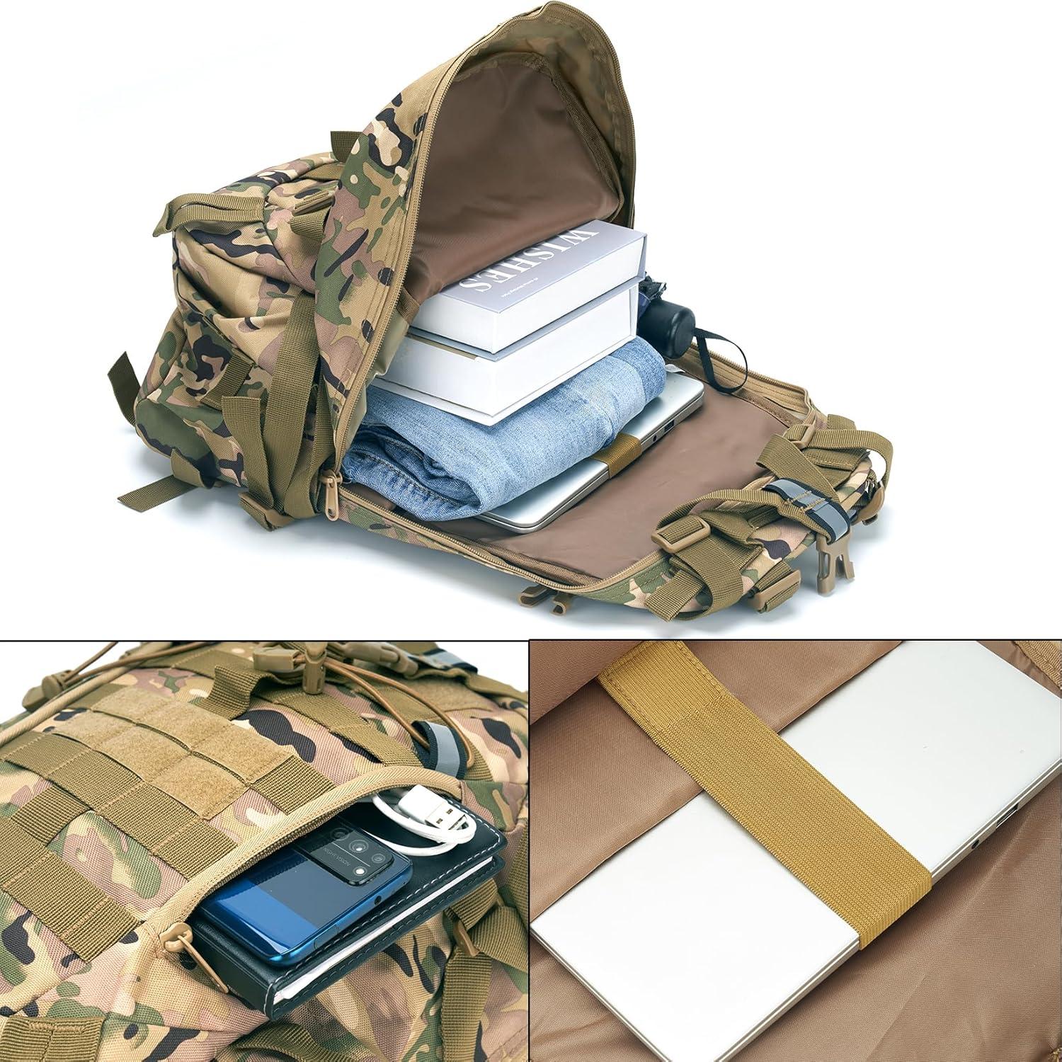 Mochila Táctica Militar Pickag 50 cm Resistente al Agua Camo