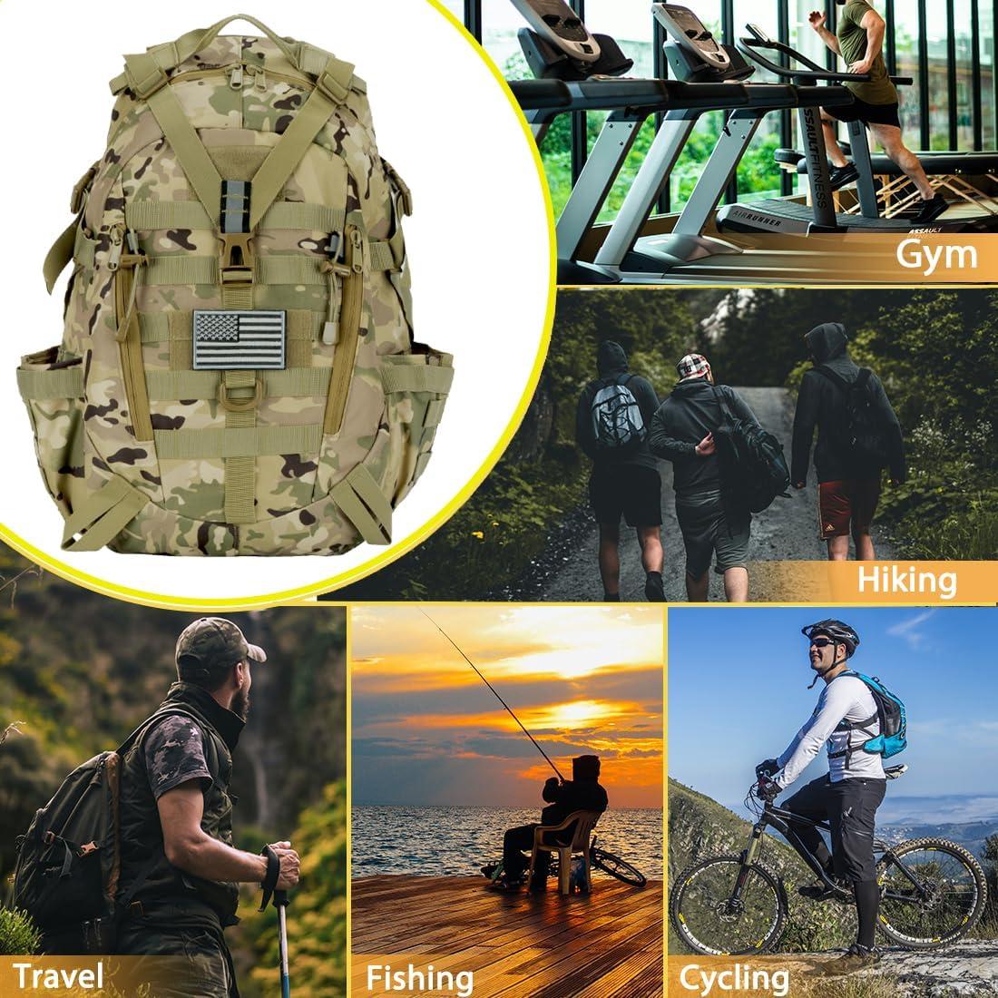 Mochila Táctica Militar Pickag 50 cm Resistente al Agua Camo