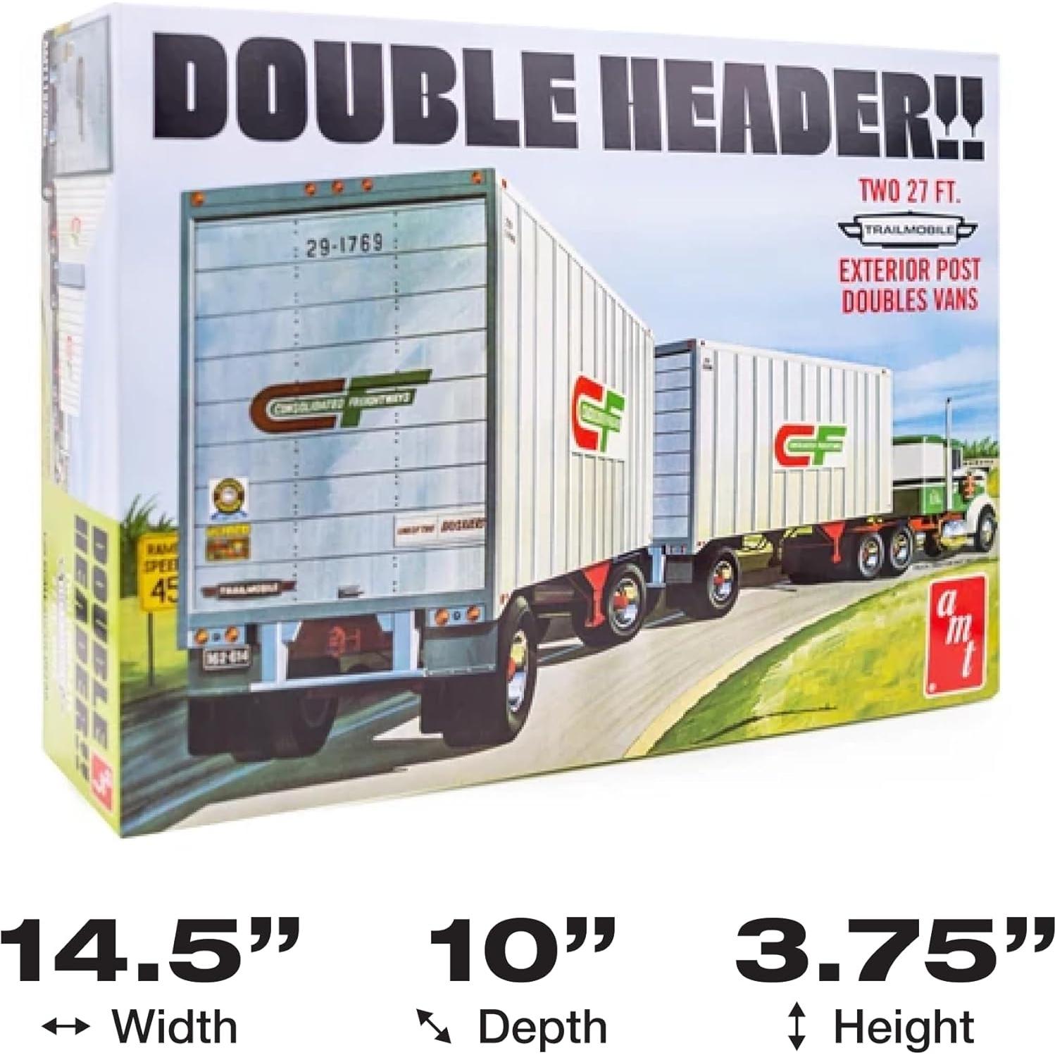 Remolques AMT Double Header Doble Eje 1/25 Kit Modelo