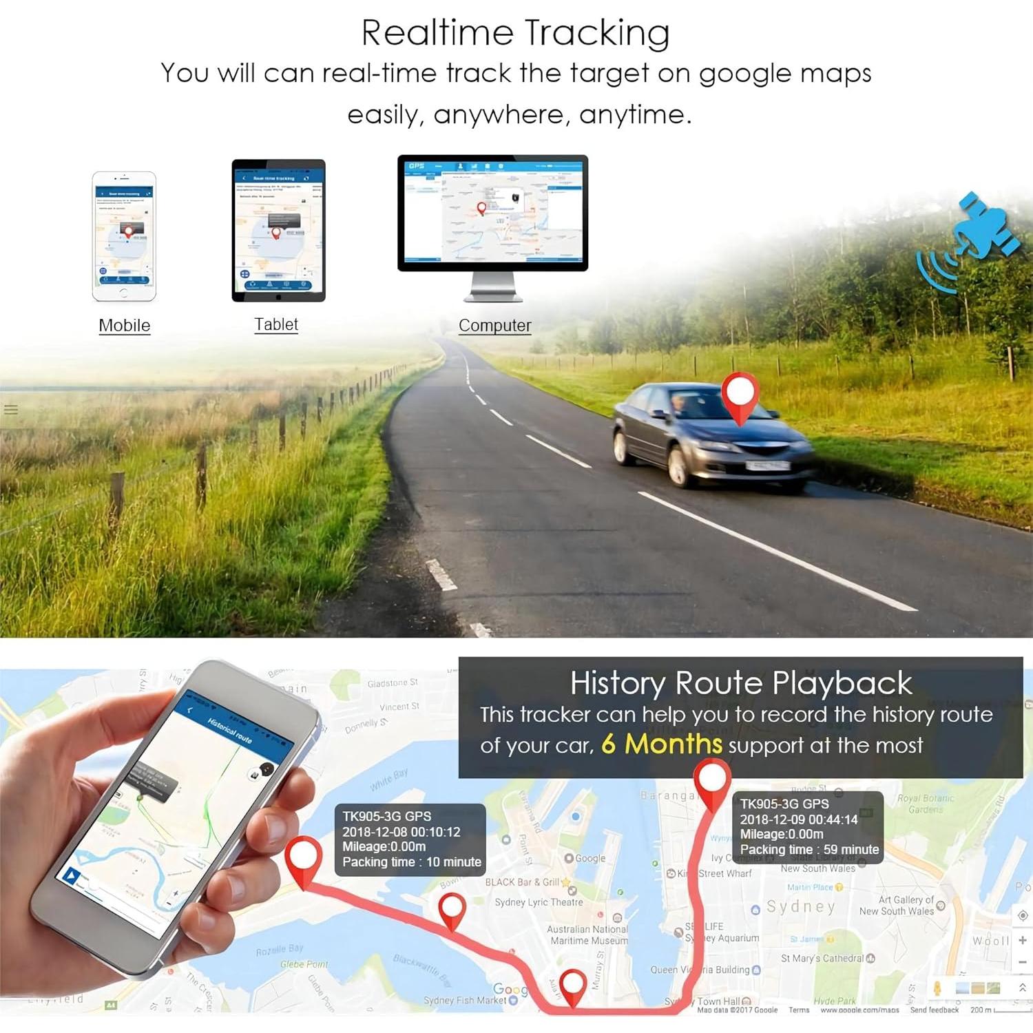 Mini Rastreador GPS 4G TKMARS para Vehículos y Mascotas