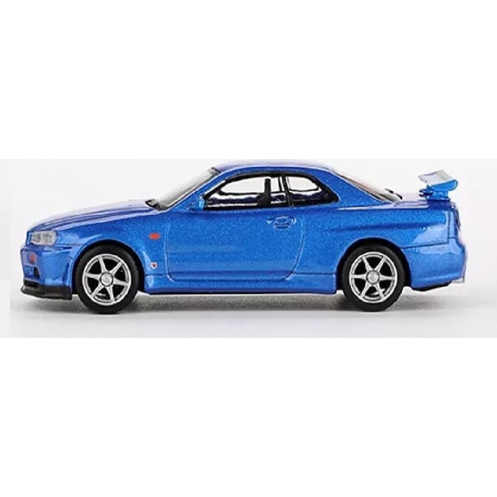Coche Coleccionable Diecast Genérico Skyline GT-R R34 Azul 1:64