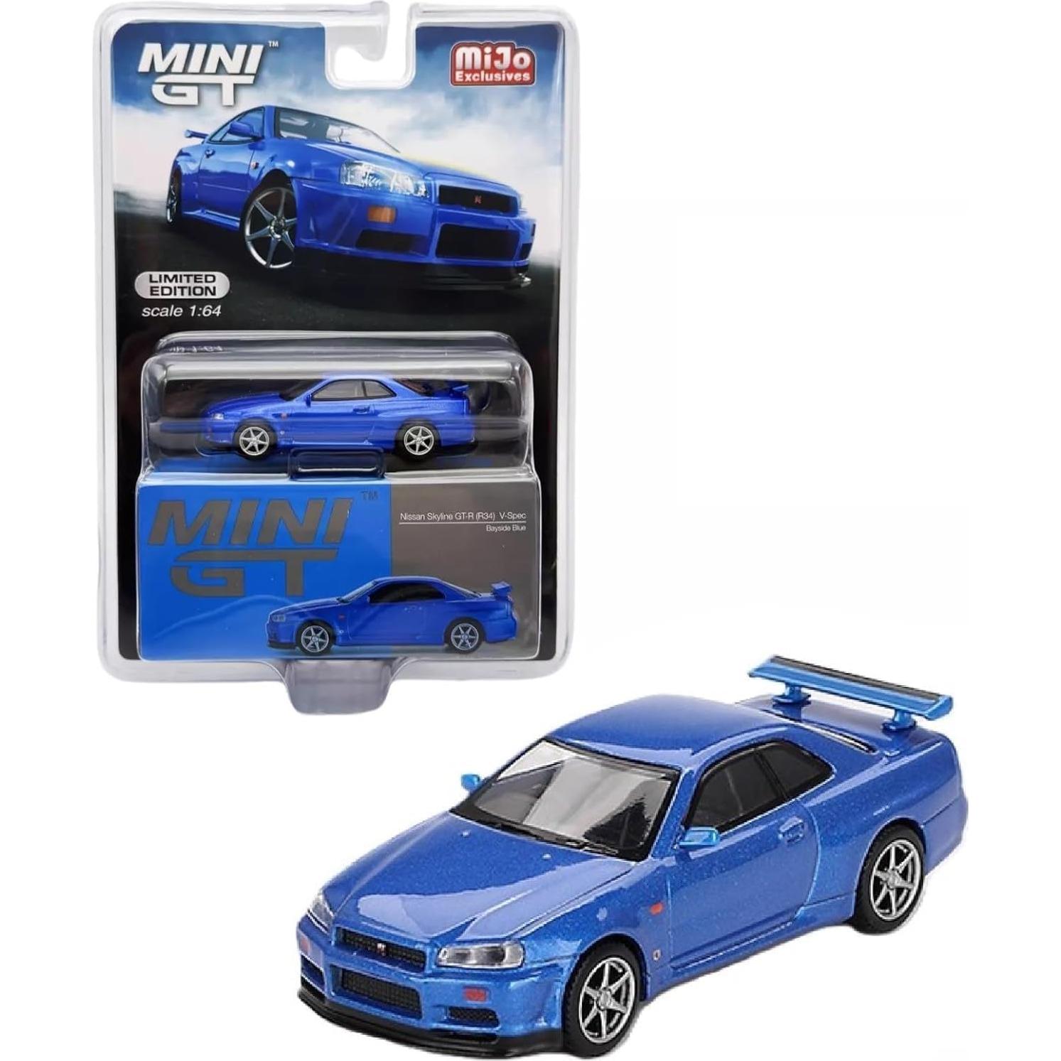 Coche Coleccionable Diecast Genérico Skyline GT-R R34 Azul 1:64