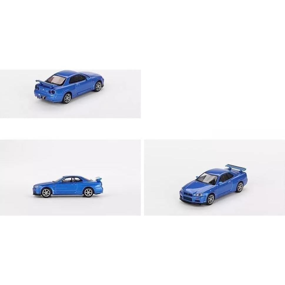 Coche Coleccionable Diecast Genérico Skyline GT-R R34 Azul 1:64