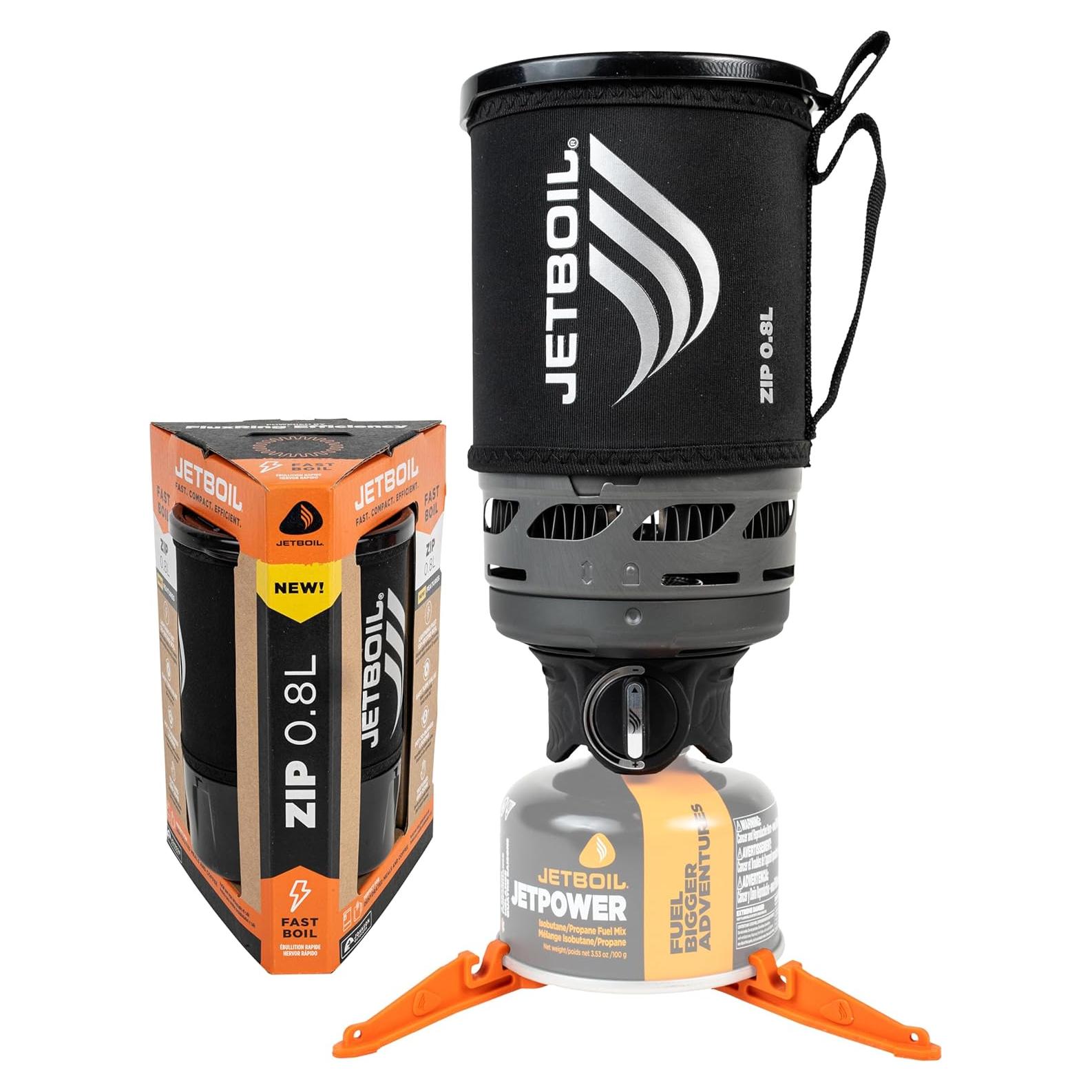 Estufa Portátil Jetboil Zip 0.8L para Camping y Senderismo