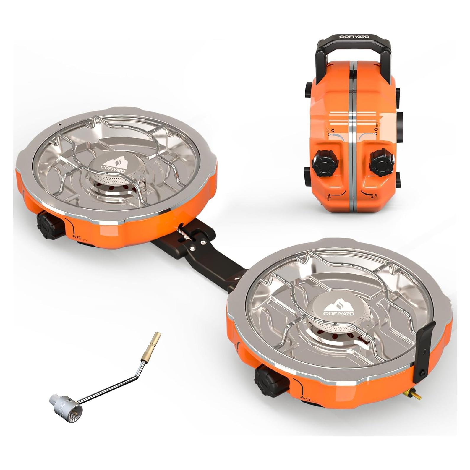 Estufa de Camping Cofiyard 2 Quemadores 20,000 BTU Plegable