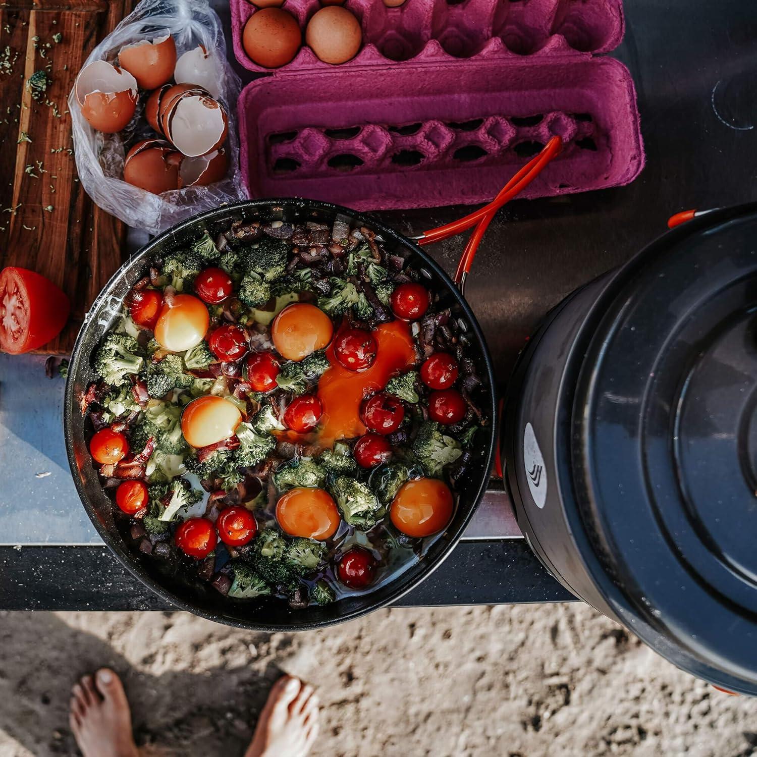 Sartén de Camping Antiadherente Jetboil 10 Pulgadas Gris