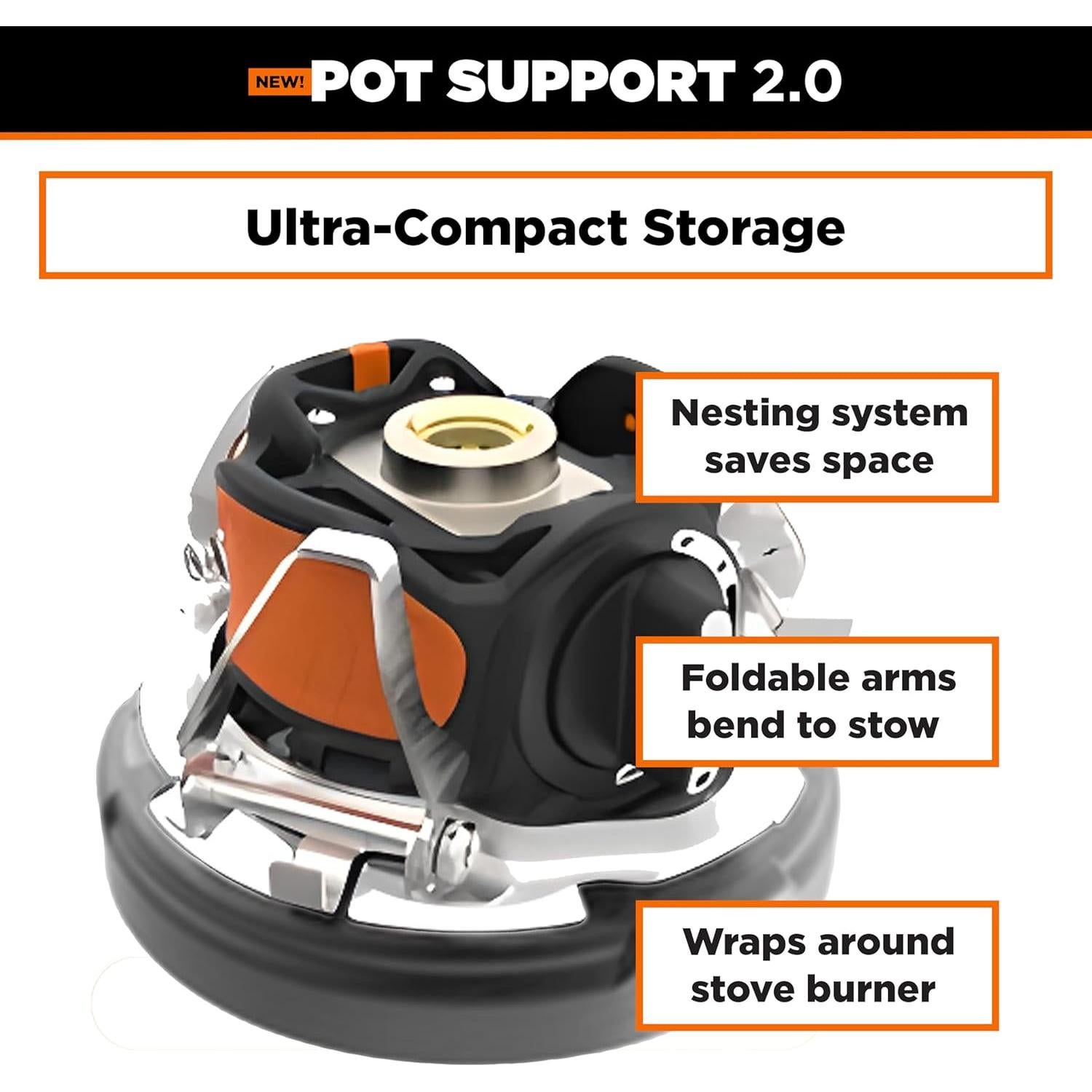 Soporte para Olla Jetboil 2.0 Plegable para Estufas 2025