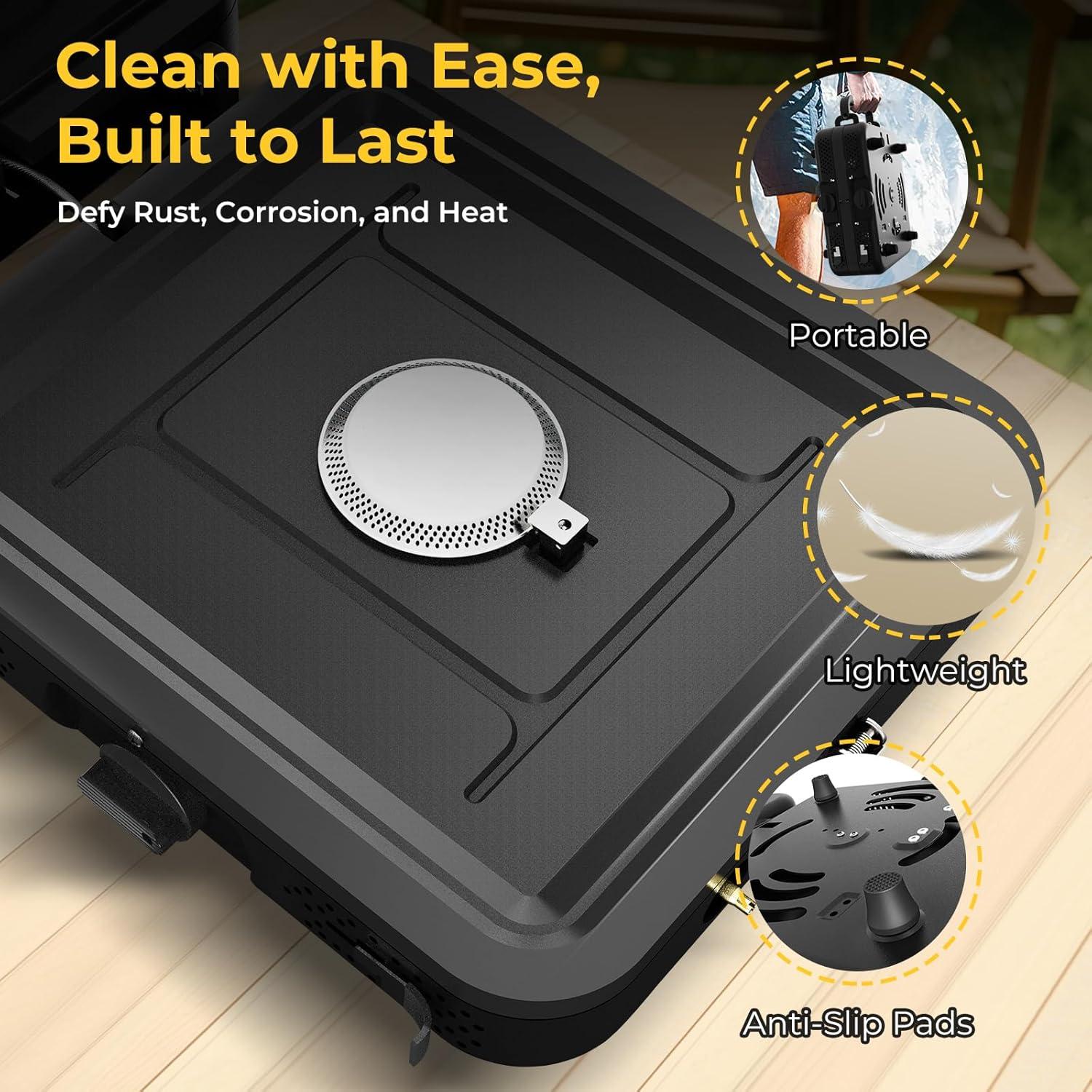 Estufa de Camping WLSINJL 2 Quemadores Propano 17,000 BTU