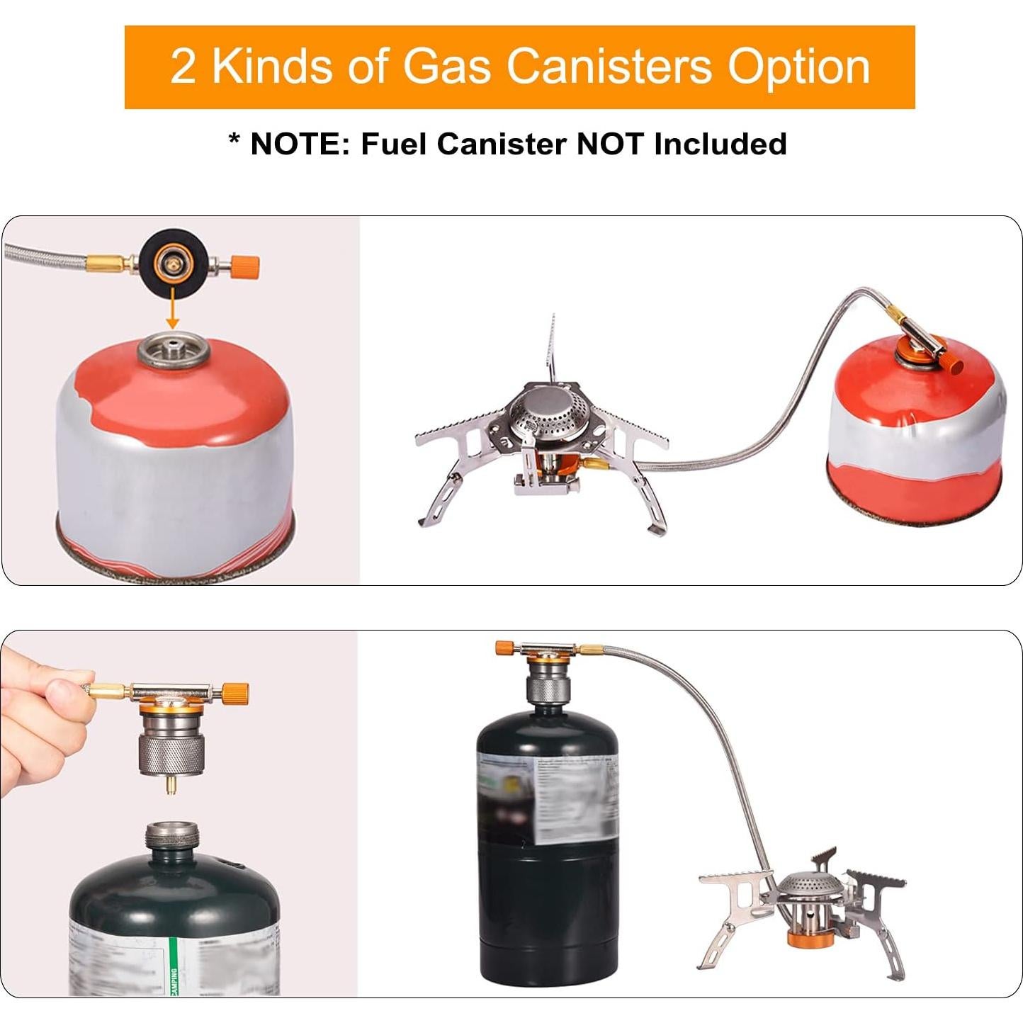 Estufa de Gas Camping Portátil Adaptador Propano 1LB Plegable