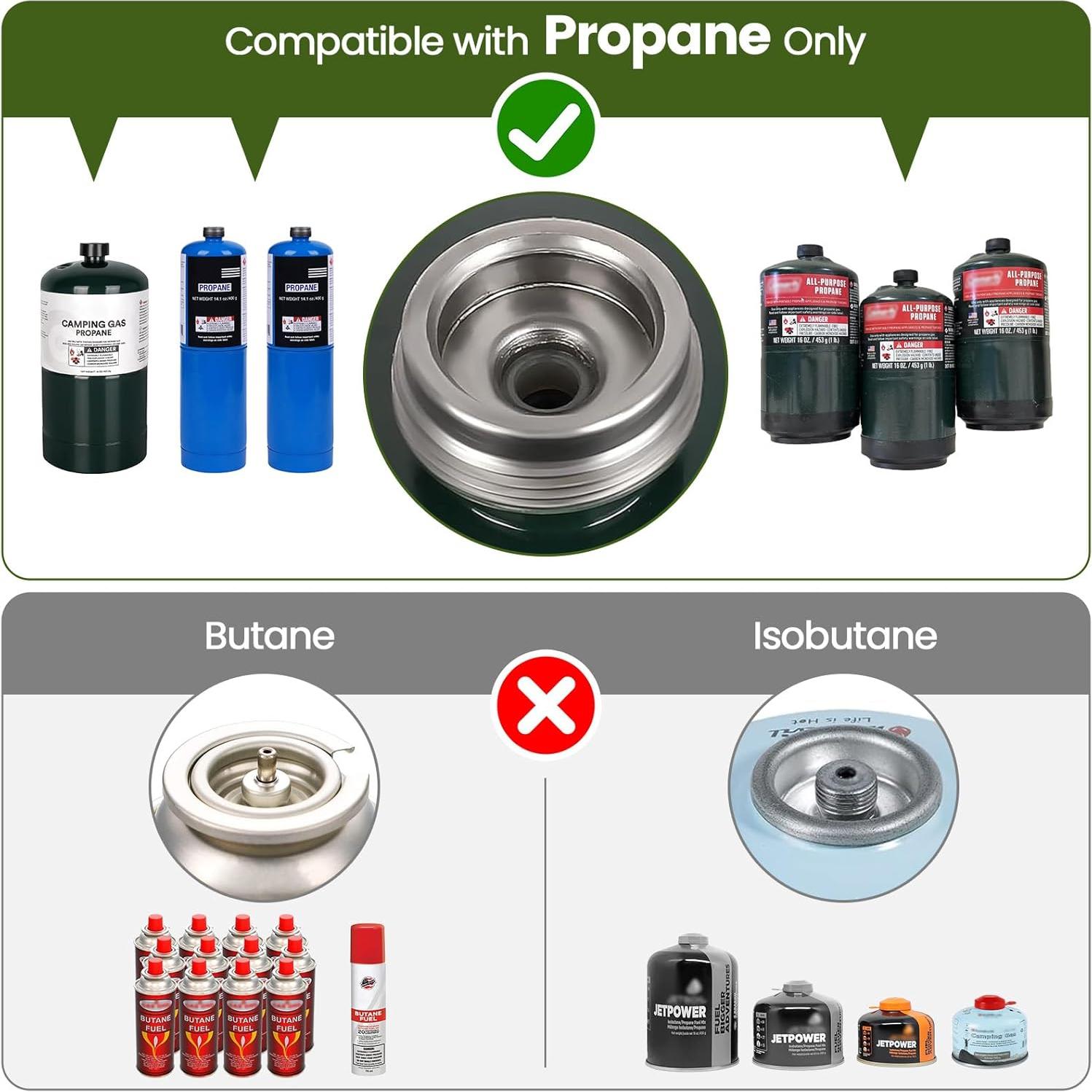 Estufa de Camping Plegable OGERY 2 Quemadores Propano 2.6 kg