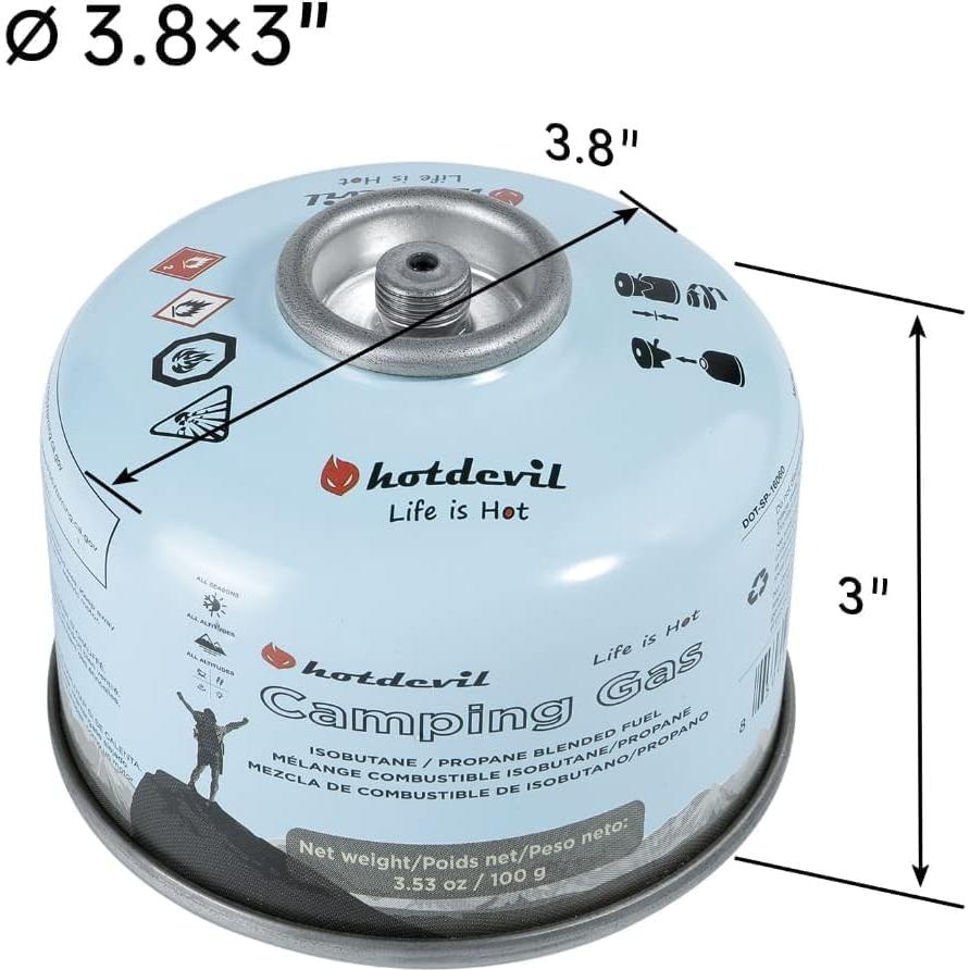 KOMAN Lata de Combustible Isobutano 113.4 g Paquete de 6