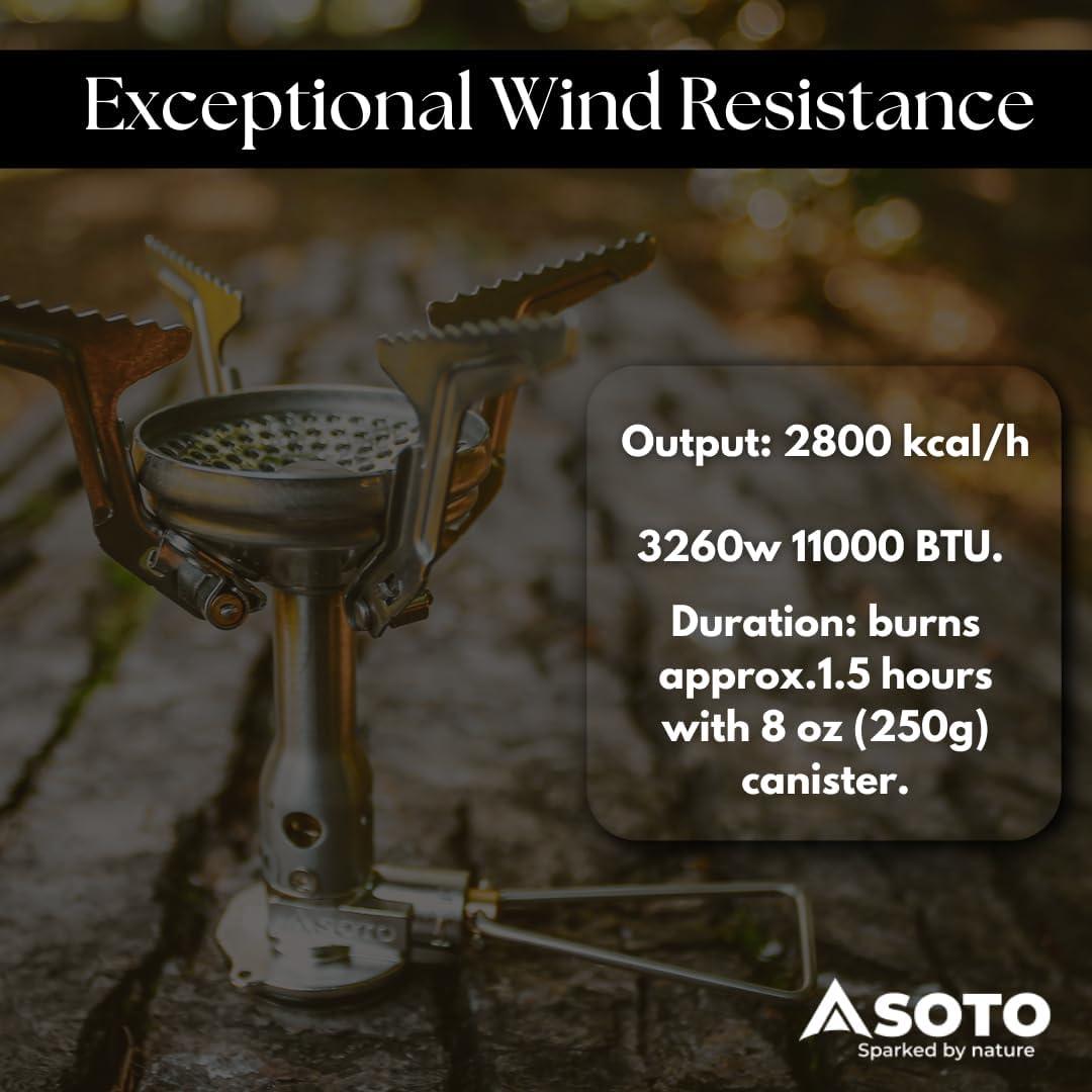 Estufa de Camping SOTO Amicus con Encendedor 3260W