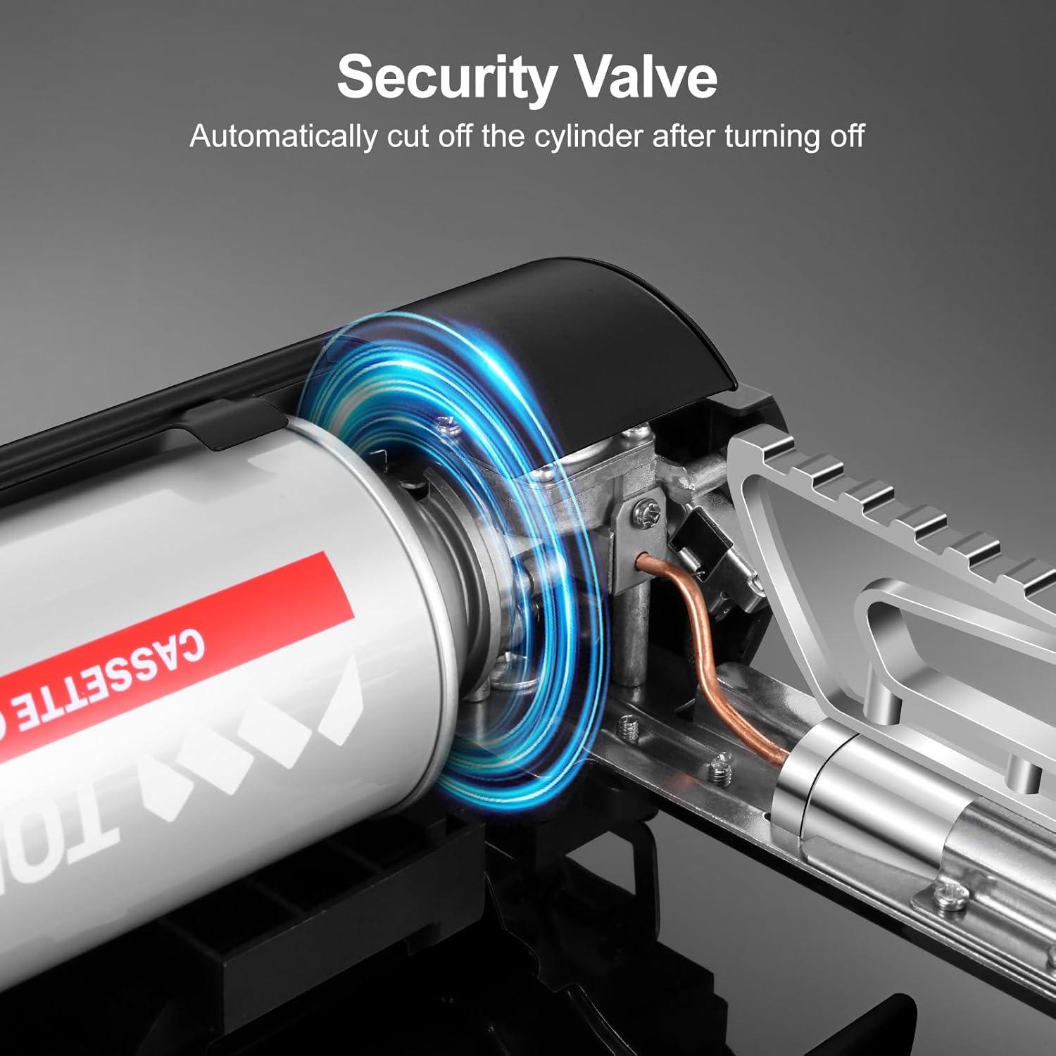 Estufa de Camping Portátil Odoland Butano 1400W Plegable