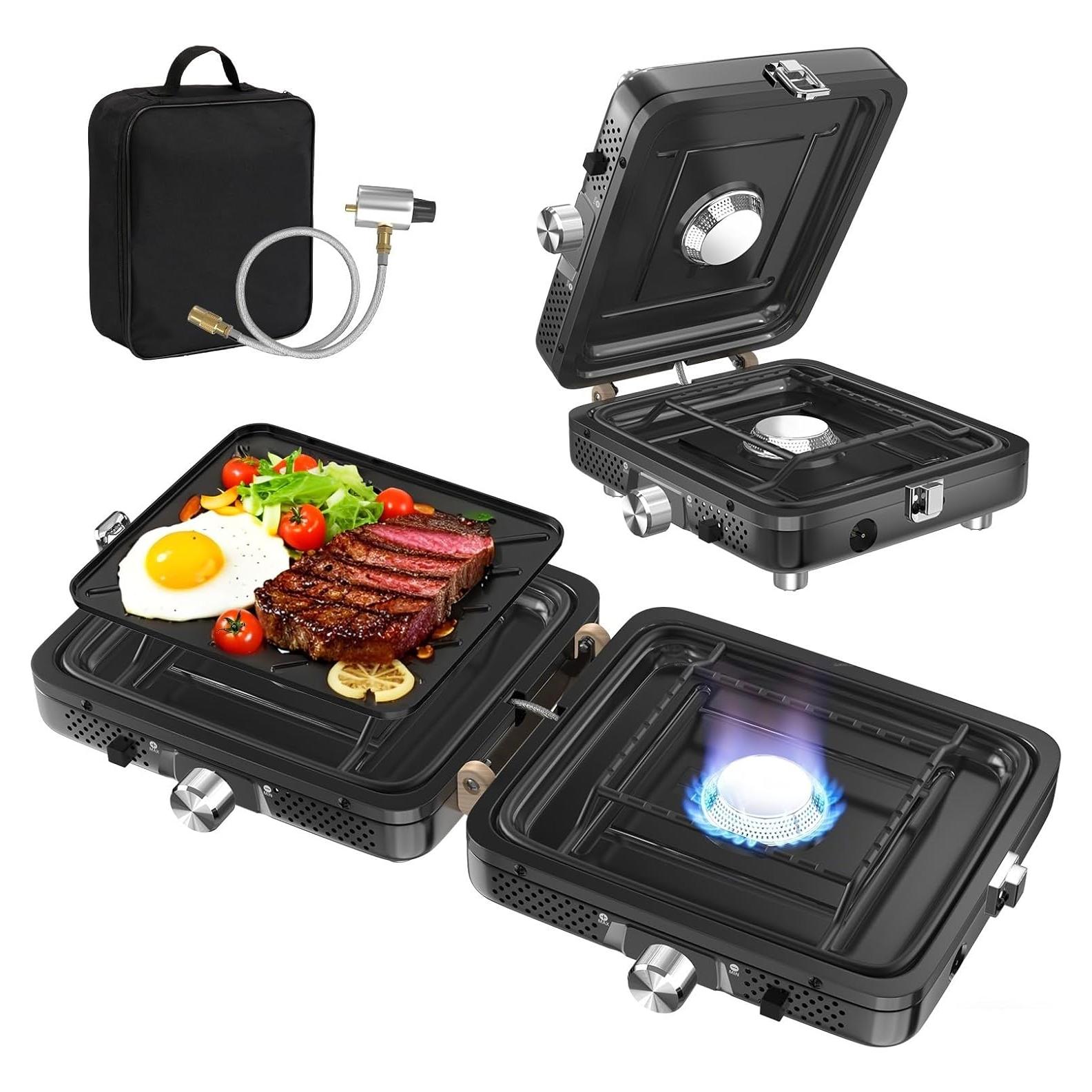 Estufa de Camping Plegable BUGPASS 2 Quemadores 3.08 kg