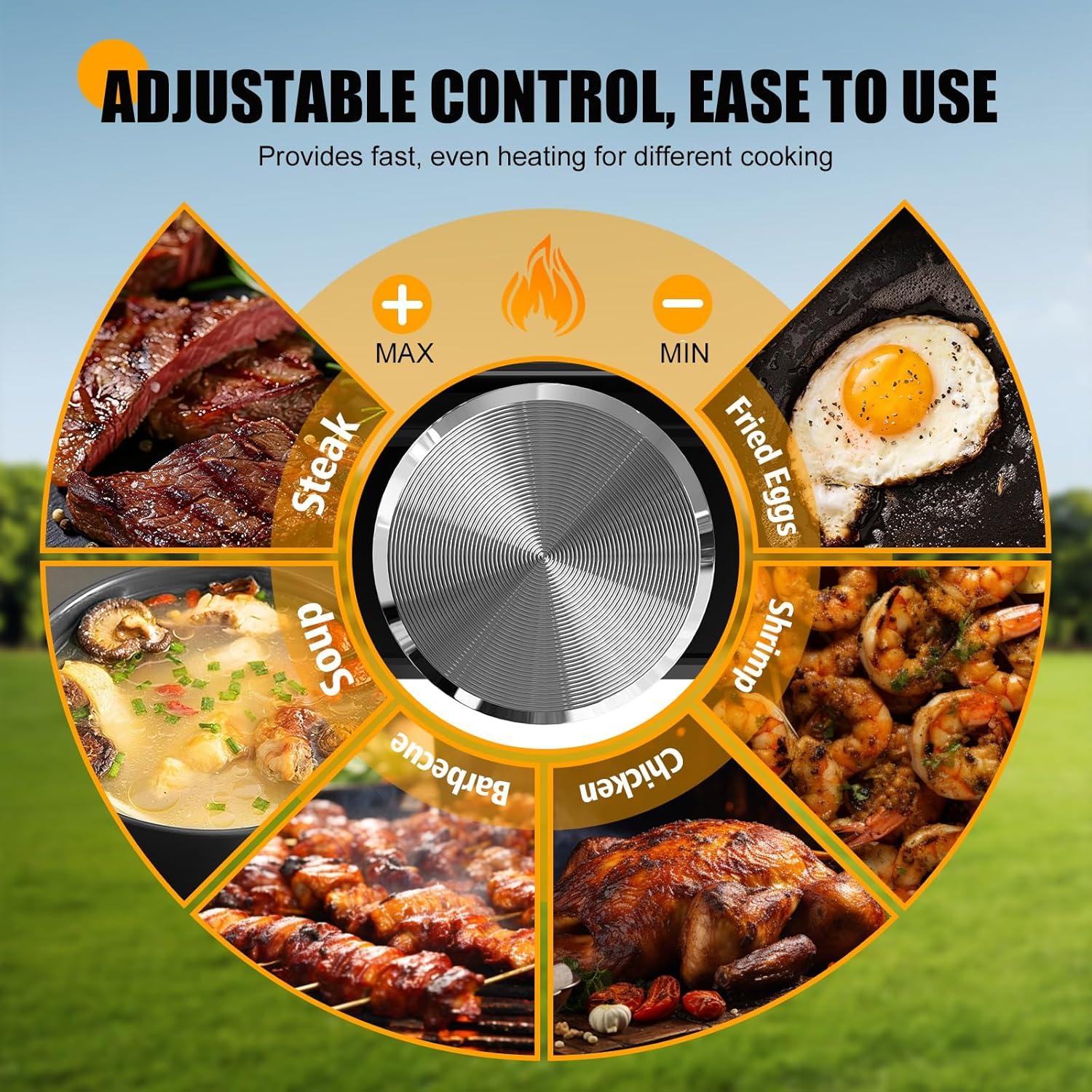 Estufa de Camping Plegable BUGPASS 2 Quemadores 3.08 kg