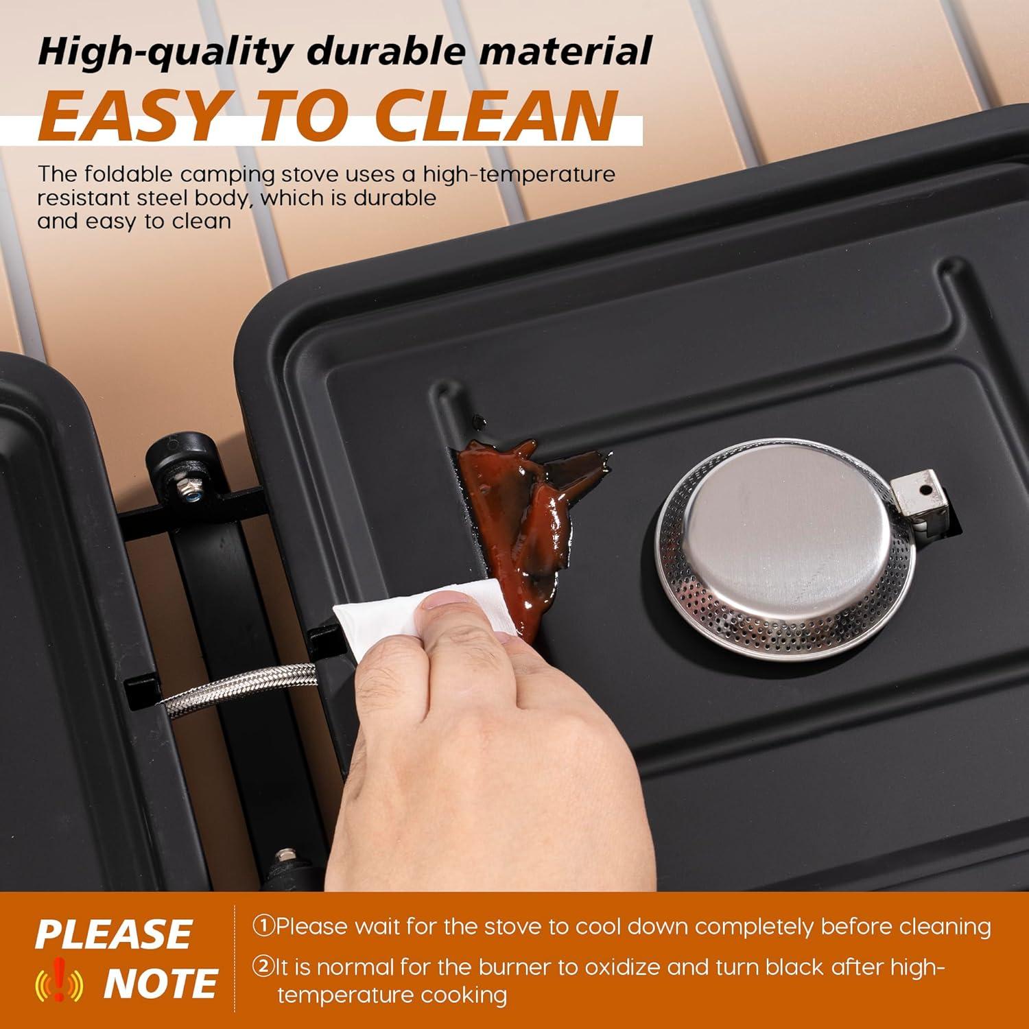 Estufa de Camping KRYPTEUM 2 Quemadores Propano 17200 BTU