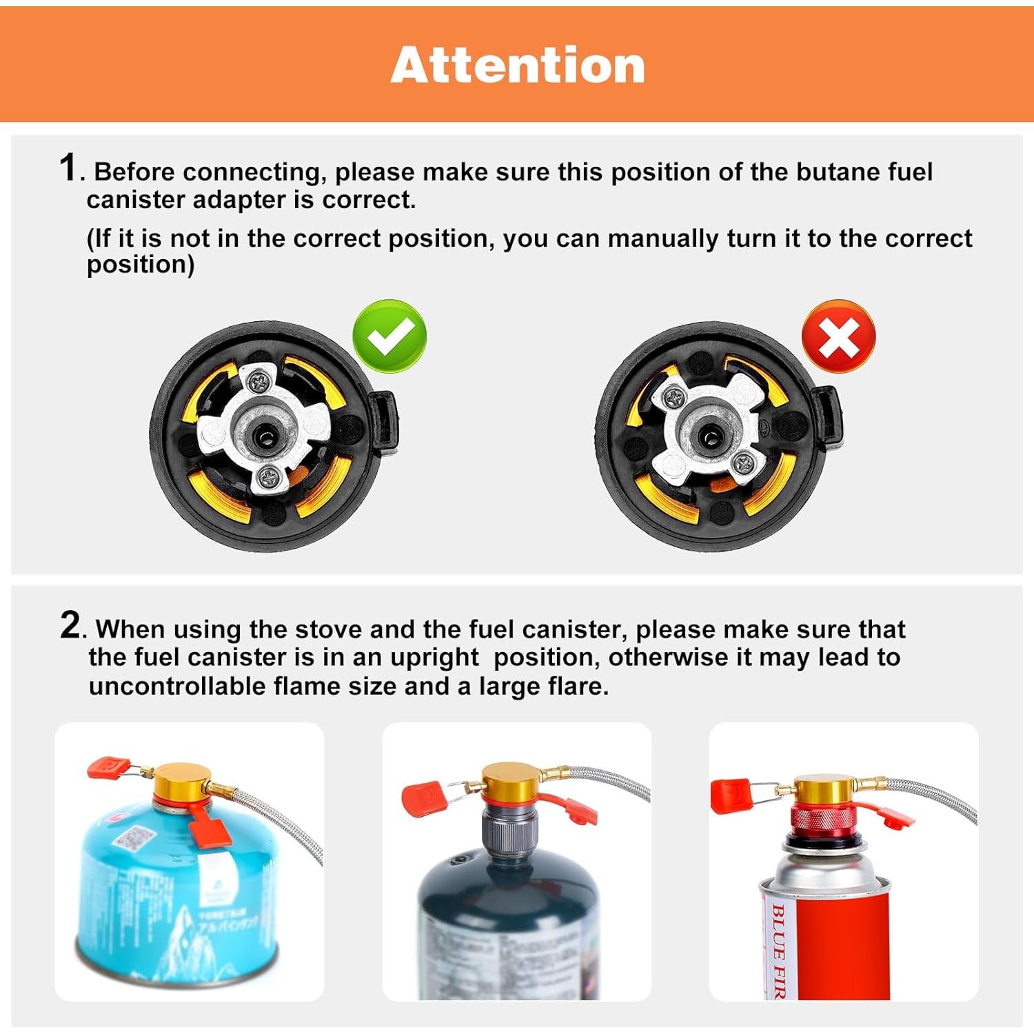 Estufa de Camping WADEO 7200W a Prueba de Viento Portátil