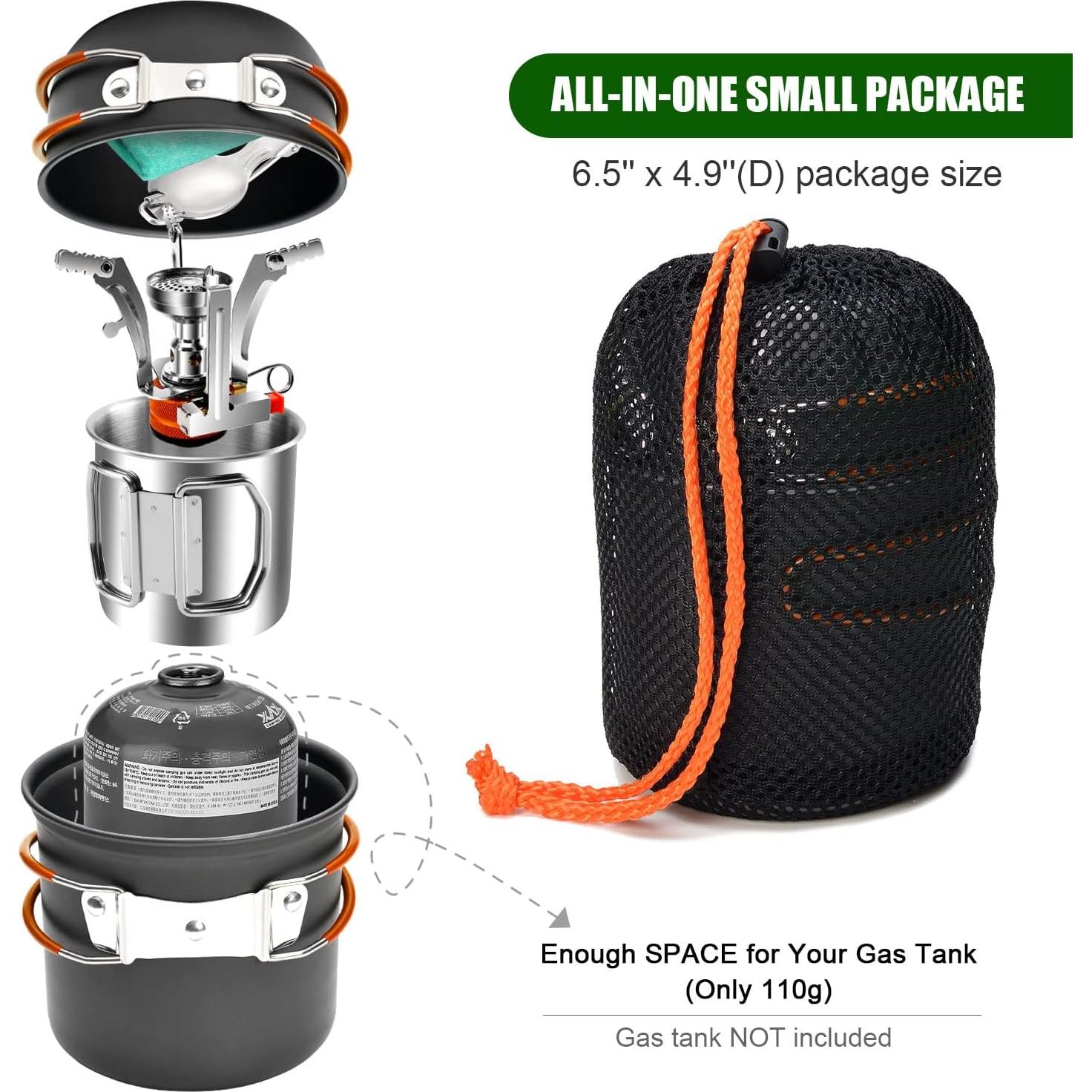 Kit de Utensilios de Cocina para Camping Odoland 8 Piezas