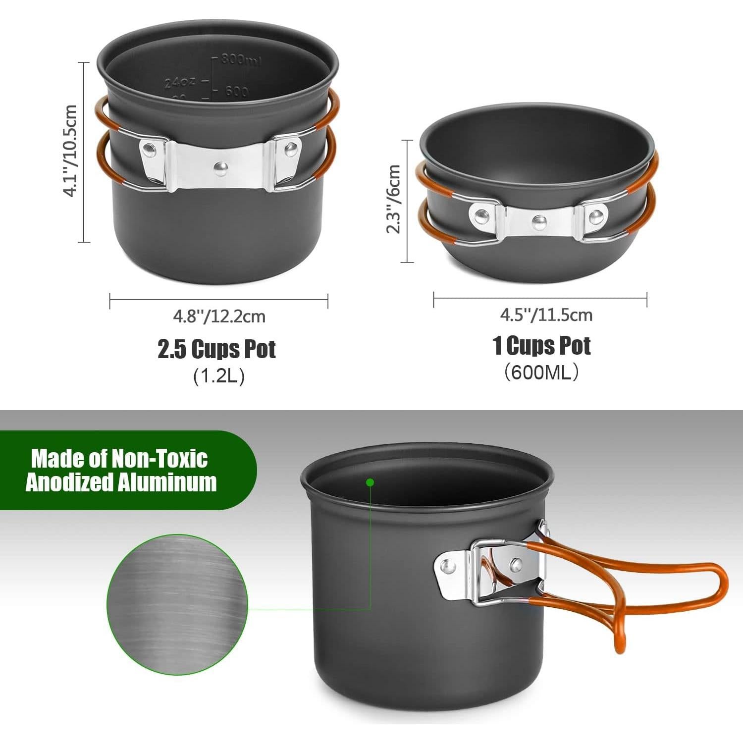 Kit de Utensilios de Cocina para Camping Odoland 8 Piezas