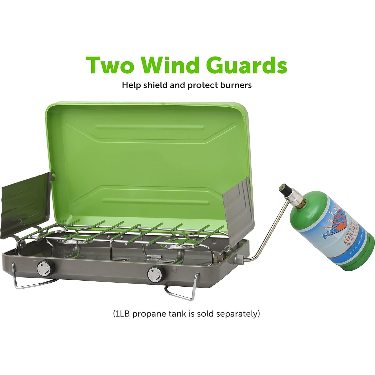 Estufa de Camping Flame King VT-101 2 Quemadores Propano 20,000 BTU
