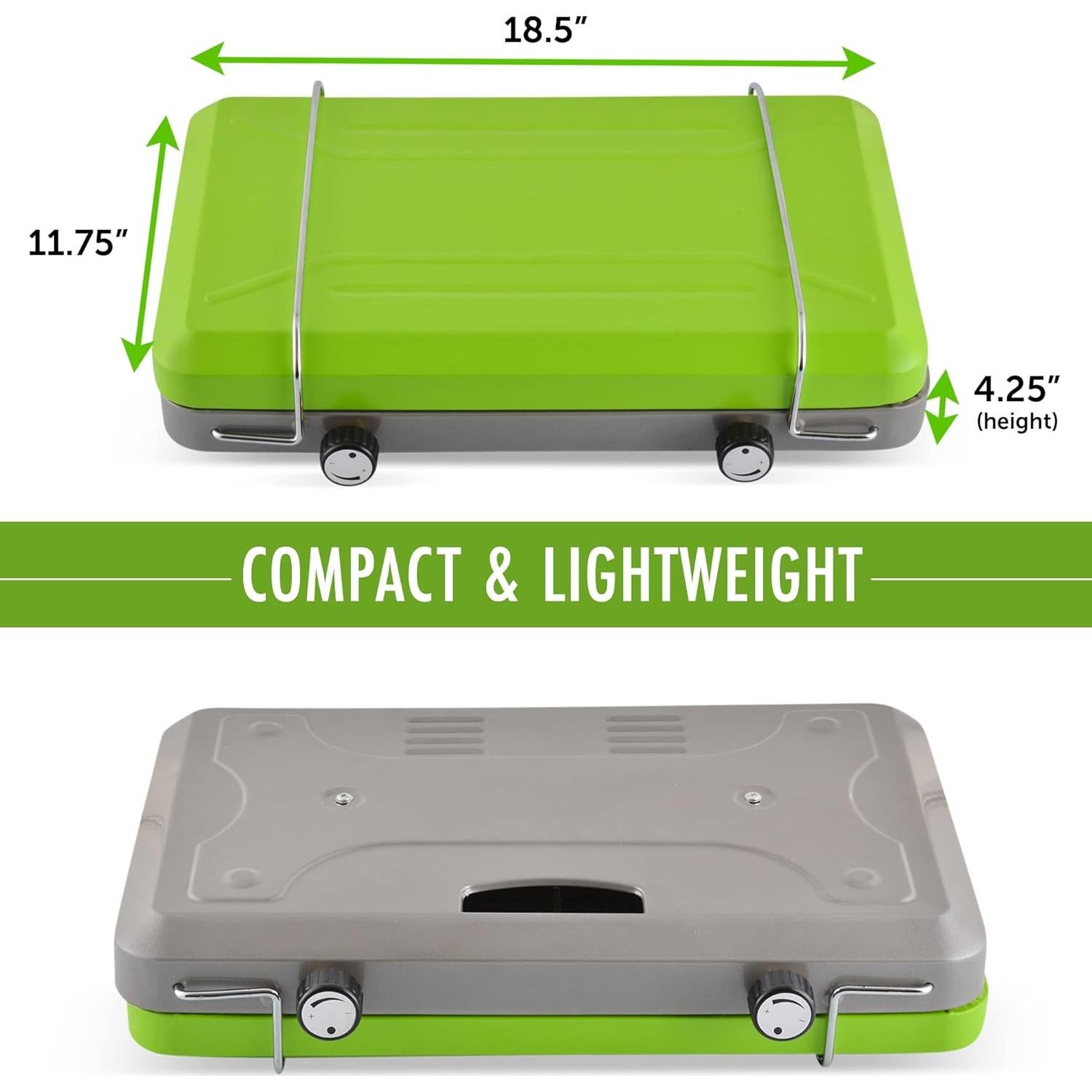 Estufa de Camping Flame King VT-101 2 Quemadores Propano 20,000 BTU