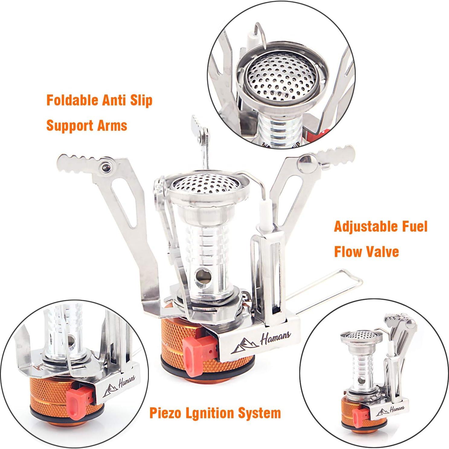 Estufa de Camping Portátil Hamans 3000W Gas Butano