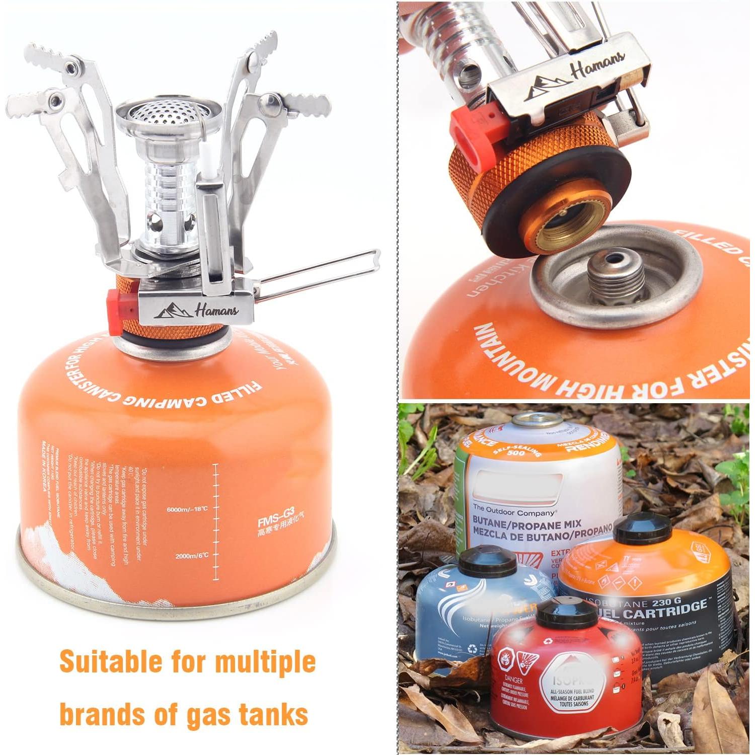 Estufa de Camping Portátil Hamans 3000W Gas Butano