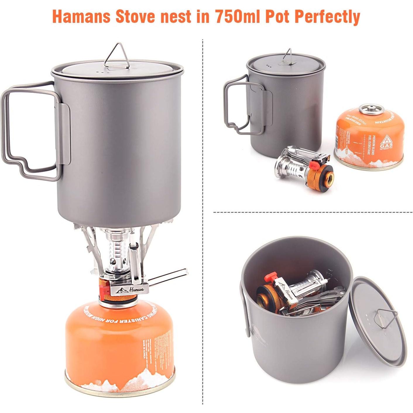 Estufa de Camping Portátil Hamans 3000W Gas Butano