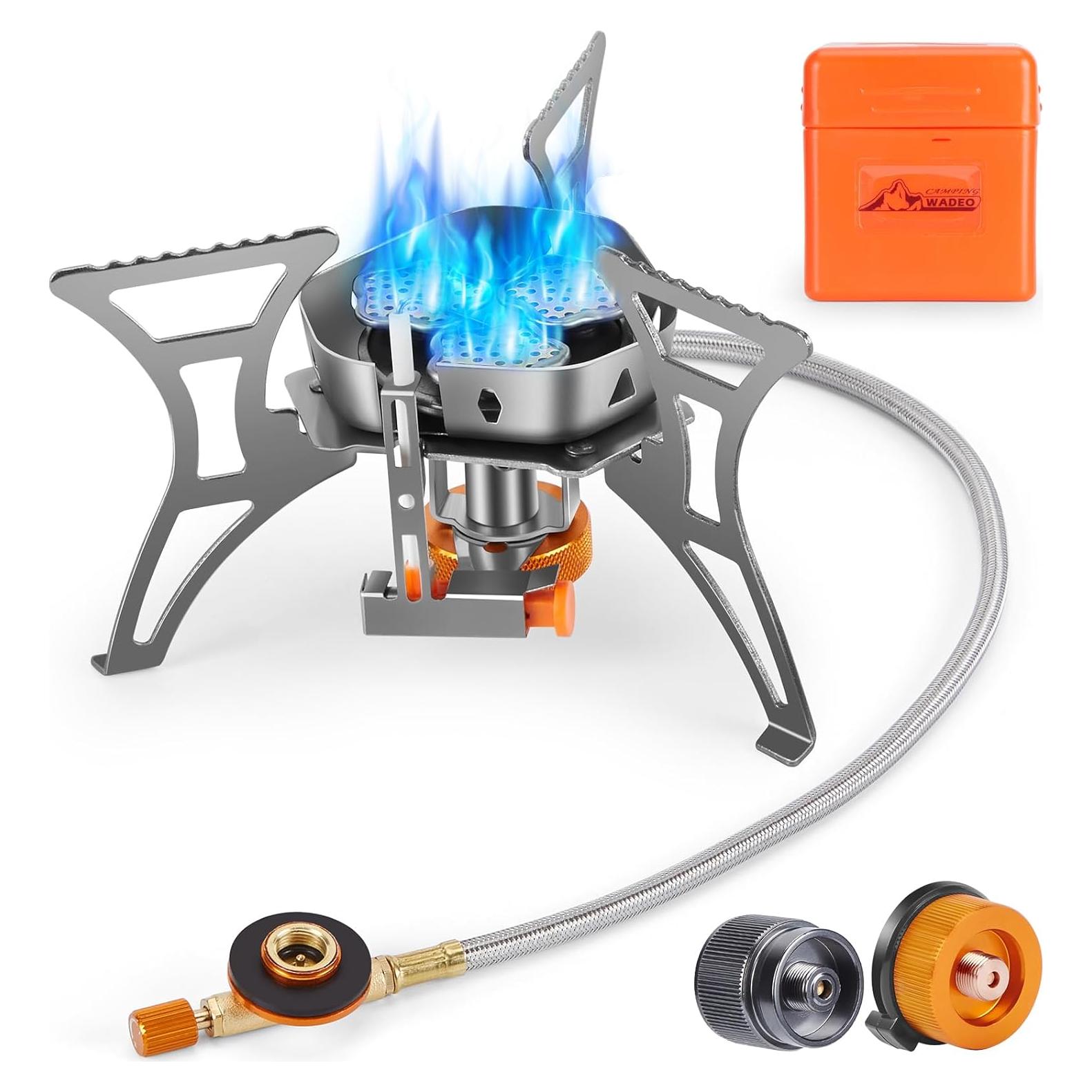 Estufa de Camping WADEO 5800W a Prueba de Viento Gas Butano