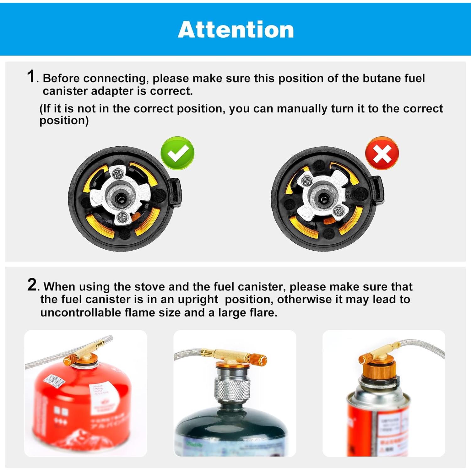 Estufa de Camping WADEO 5800W a Prueba de Viento Gas Butano