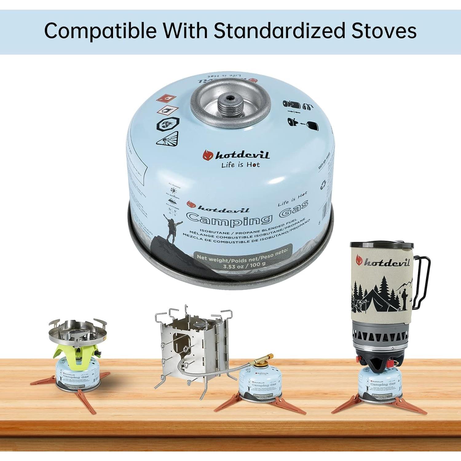 KOMAN Lata de Combustible Isobutano 100g para Estufa Camping