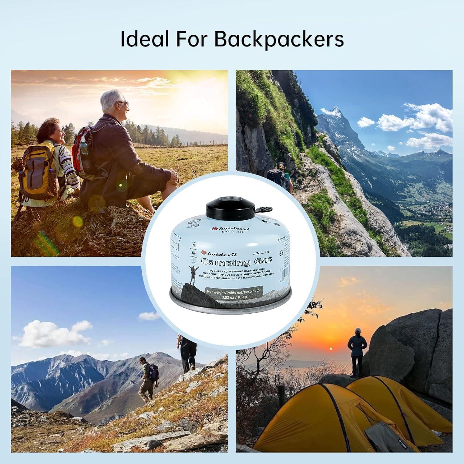 KOMAN Lata de Combustible Isobutano 100g para Estufa Camping