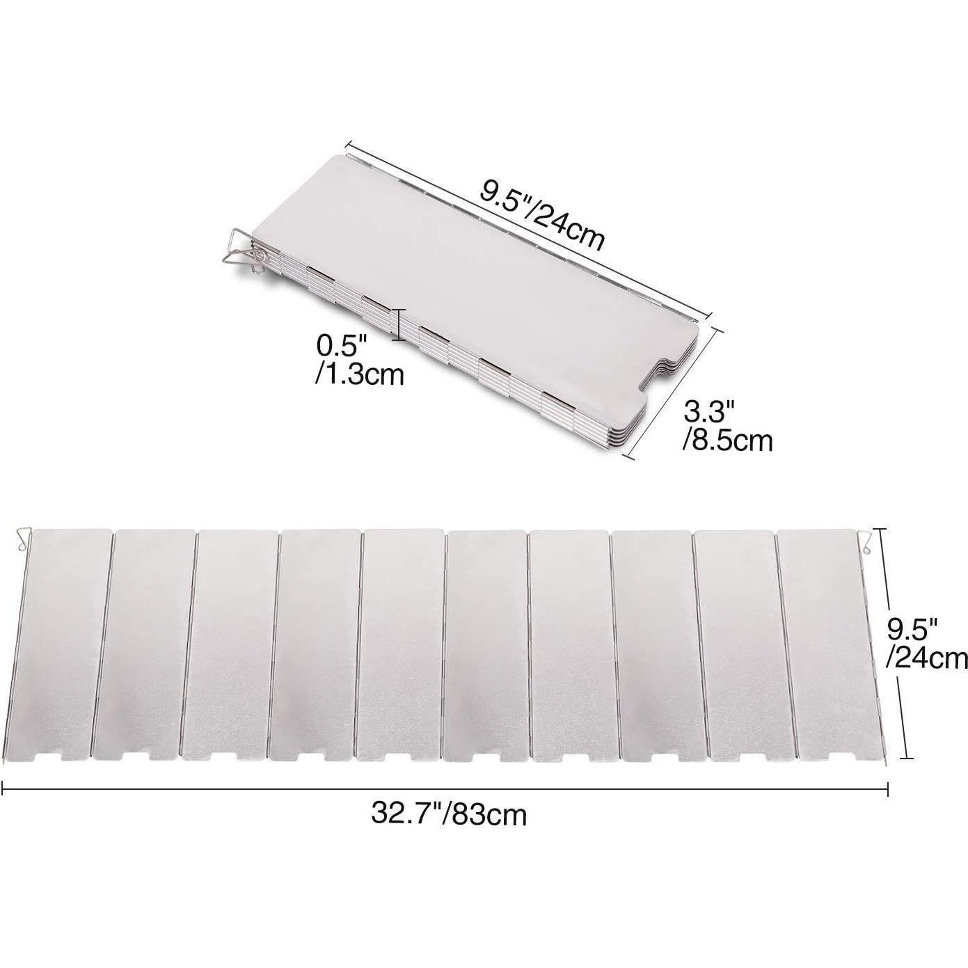 Paravientos Plegable REDCAMP para Estufa de Camping 10 Placas