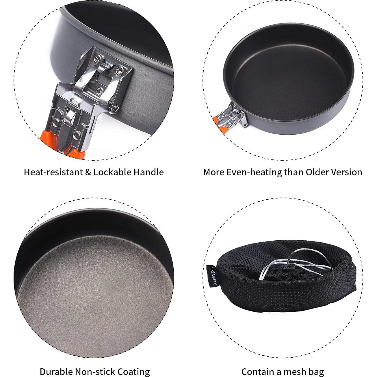 Sartén de Camping Fire-Maple 19.9 cm Antiadherente Ligera