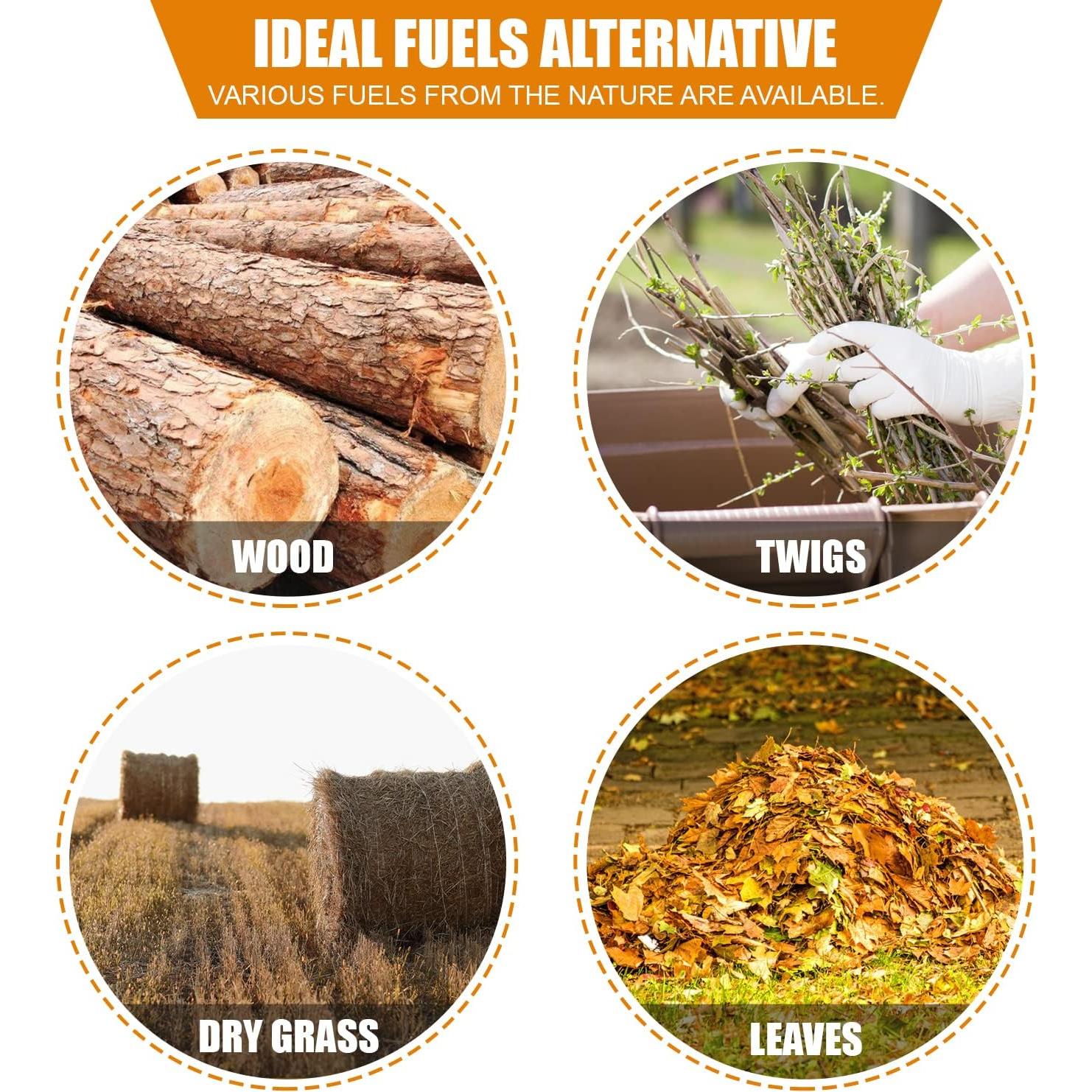 Estufa de leña portátil SKYEMAC 0.6 kg para camping