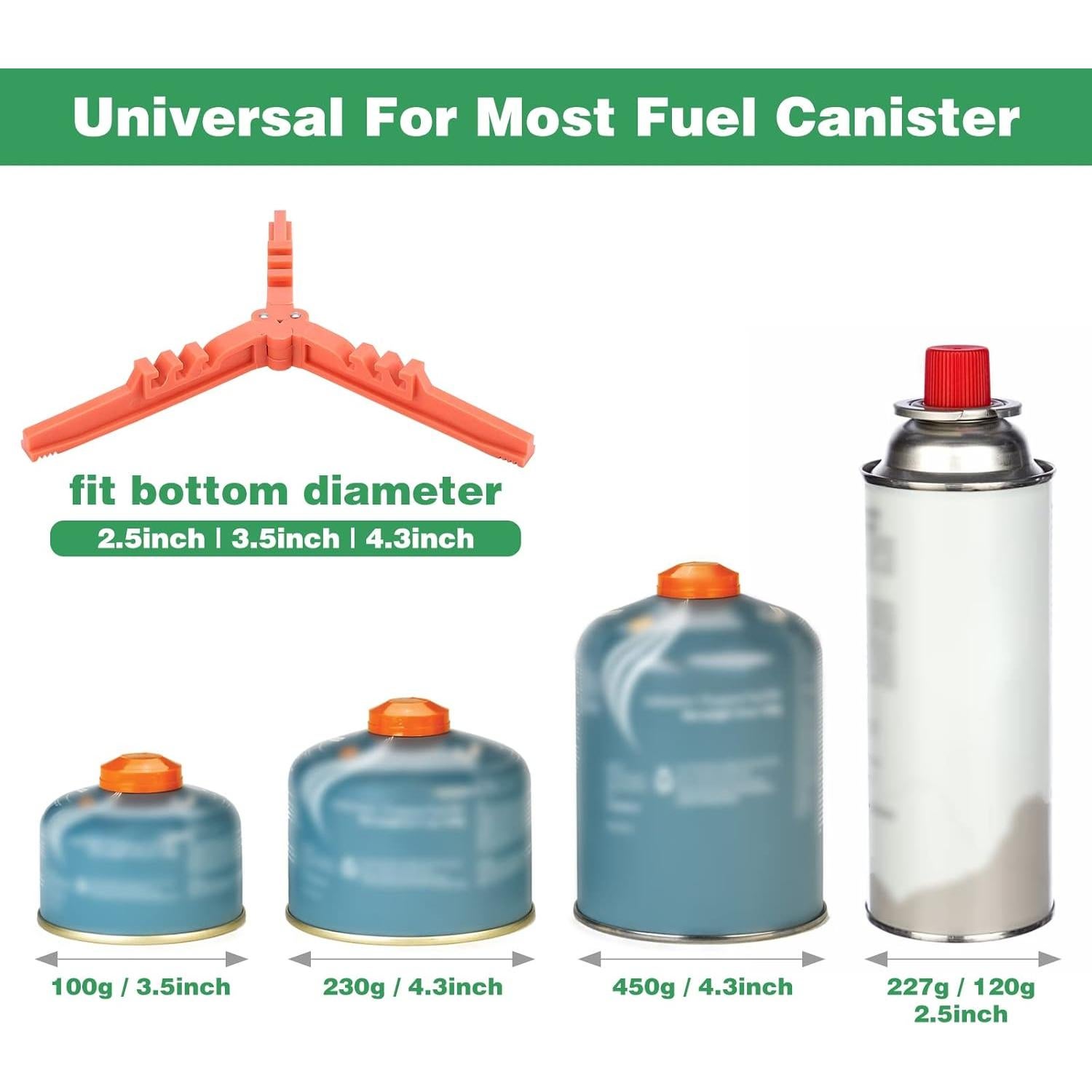 Estufa de Camping Portátil WADEO con Adaptador de Propano 1LB