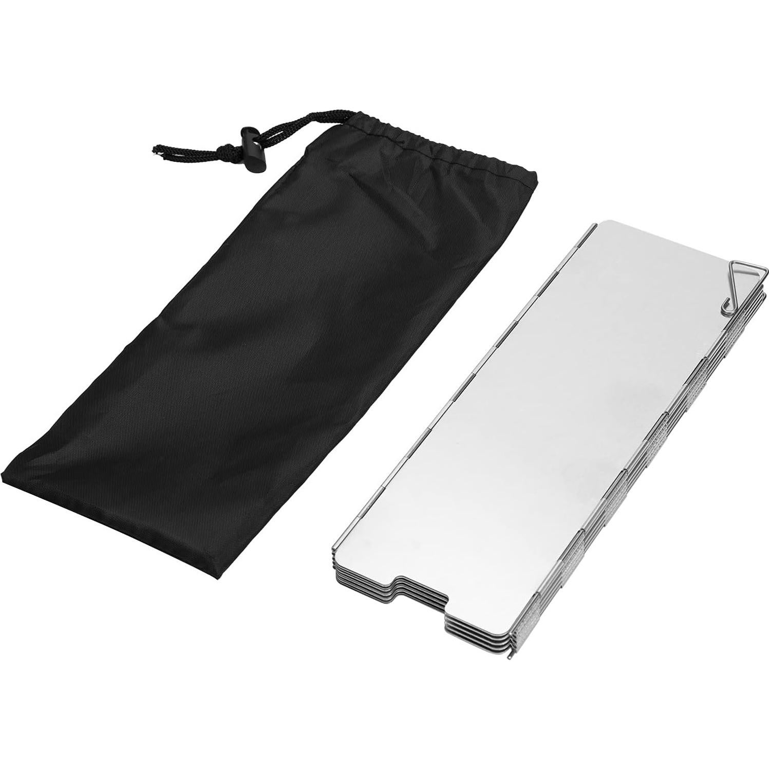 Uning Camp Stove Windscreen, 10 Plates Lightweight Folding Outdoor Picnic Cooker Wind Screen Windshield for Camping, Backpacking, Butane, Alcohol Stoves