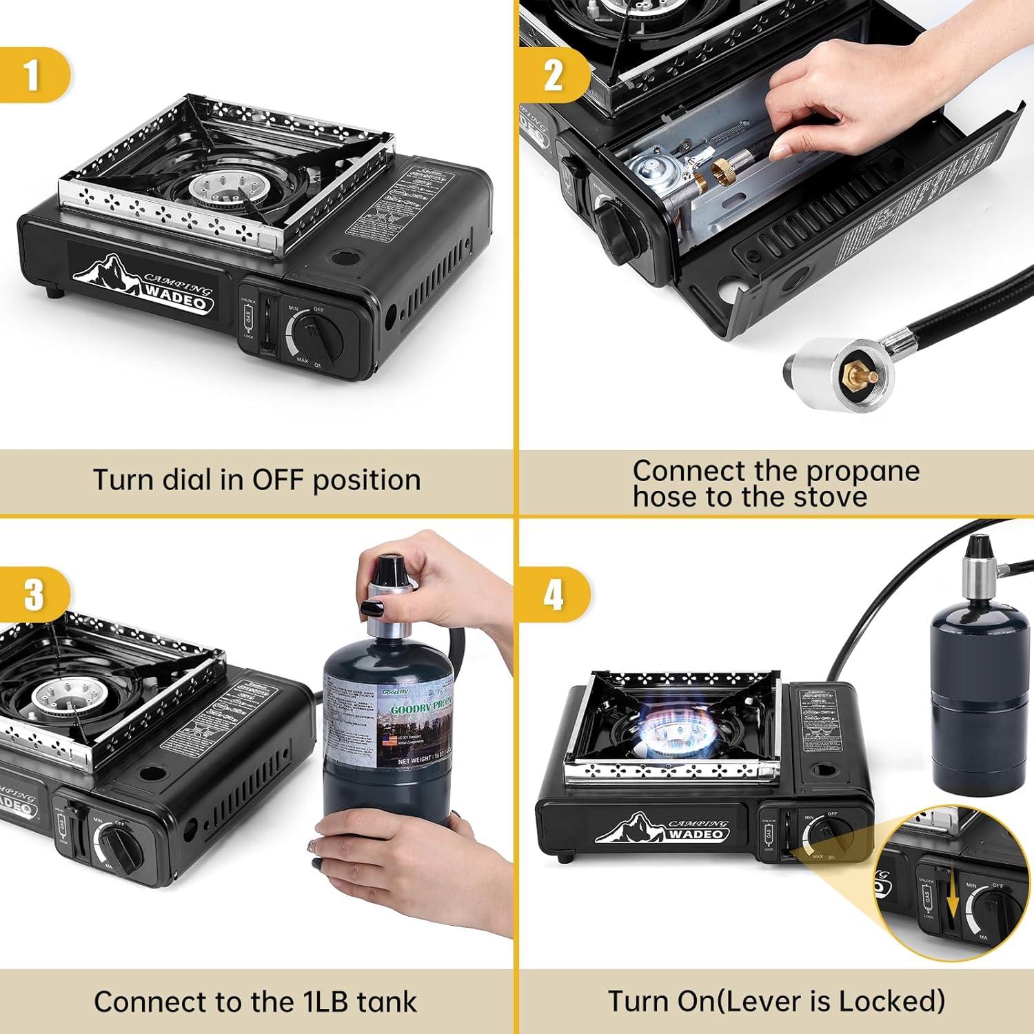 Manguera de Reemplazo WADEO para Estufa Camping Dual 1.83m