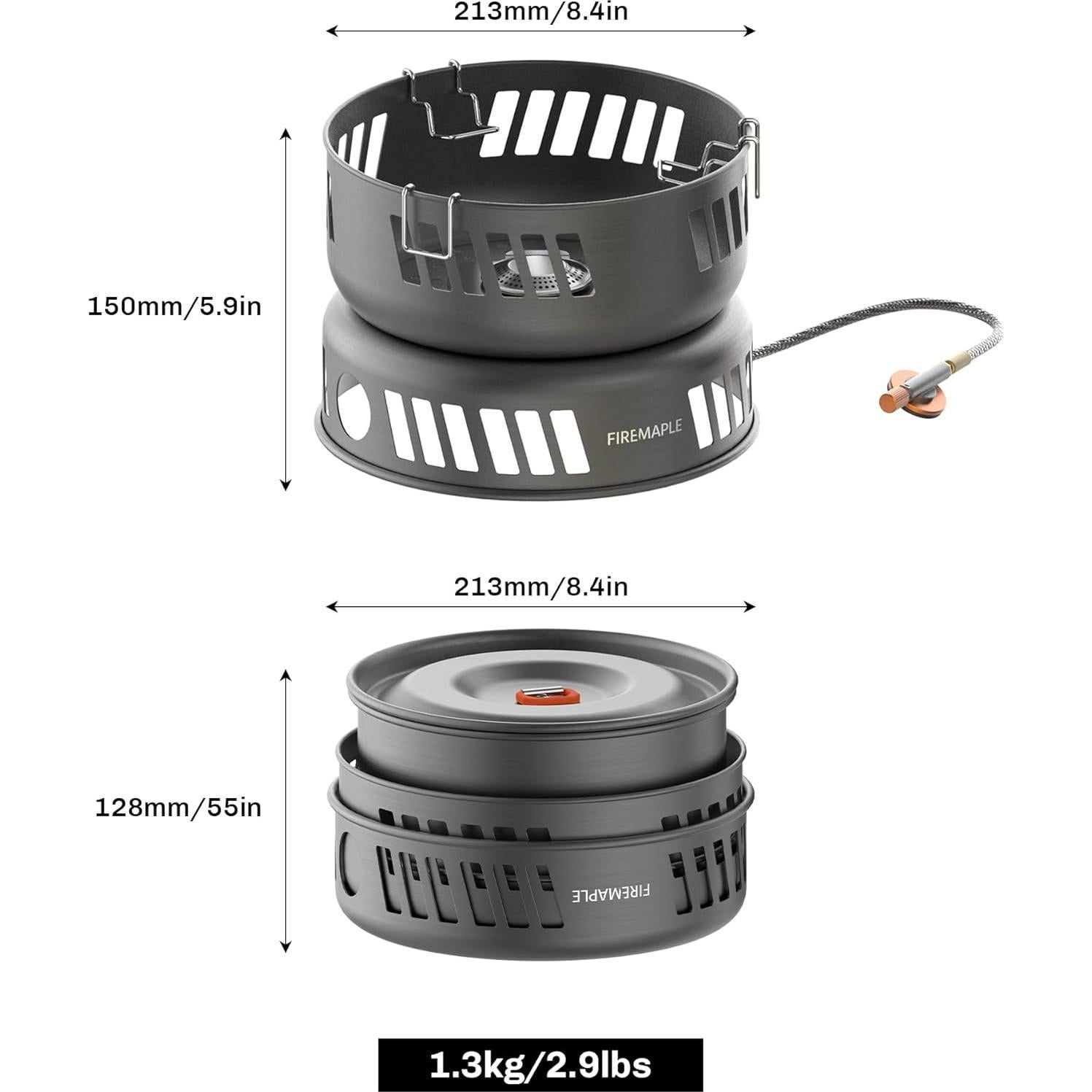 Juego de Cocina Compacto Fire Maple con Estufa de Alcohol 3KW