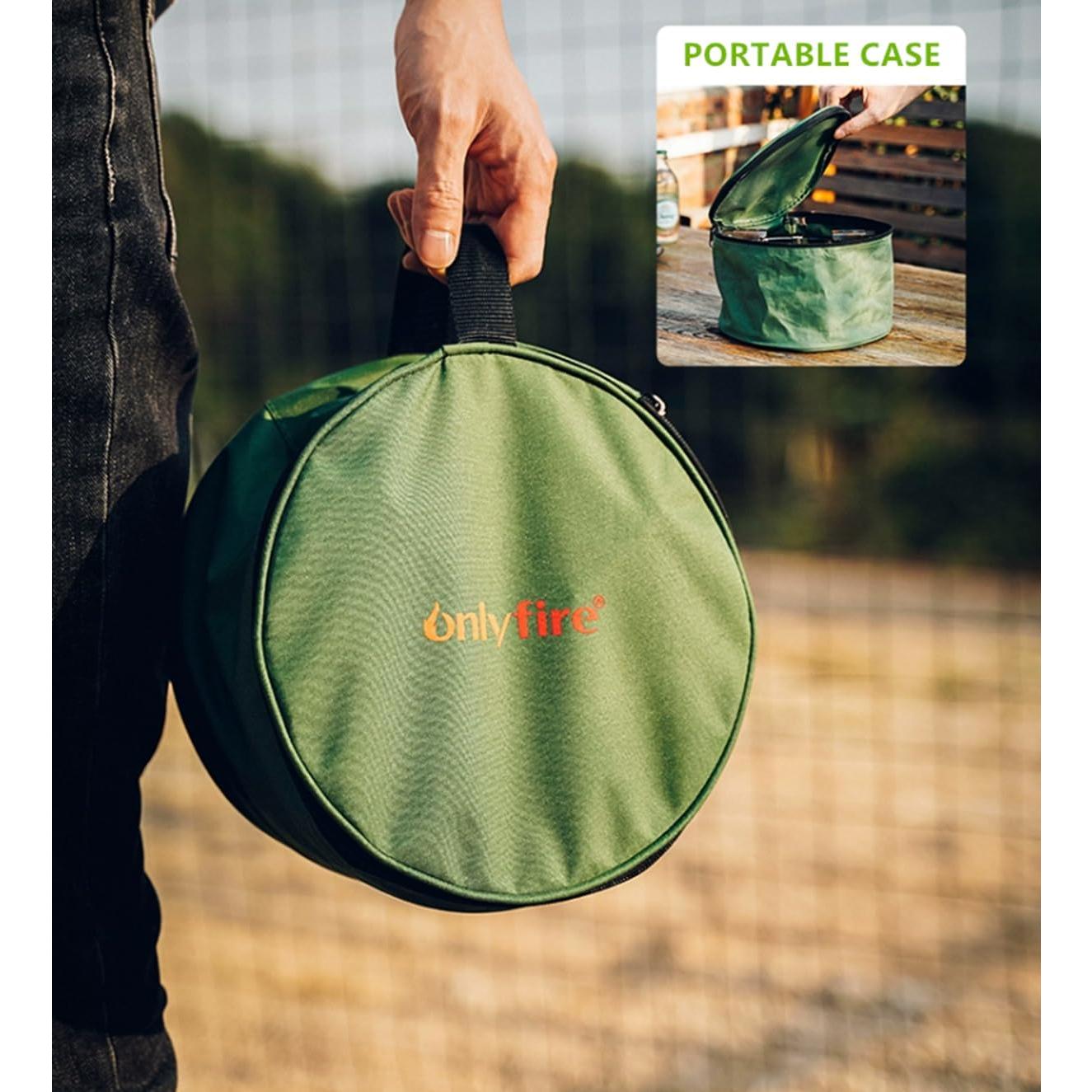 Estufa de Gas Portátil ONLYFIRE 5 Quemadores 18600W Verde