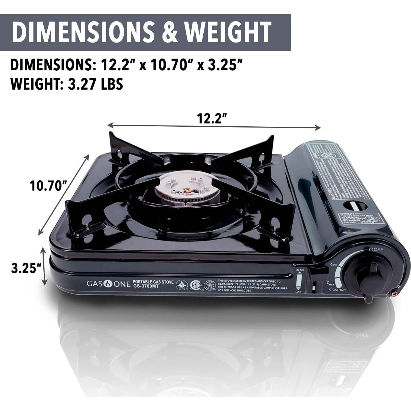 Estufa de Gas Butano Portátil Gas One GS-3700MT 10,000 BTU