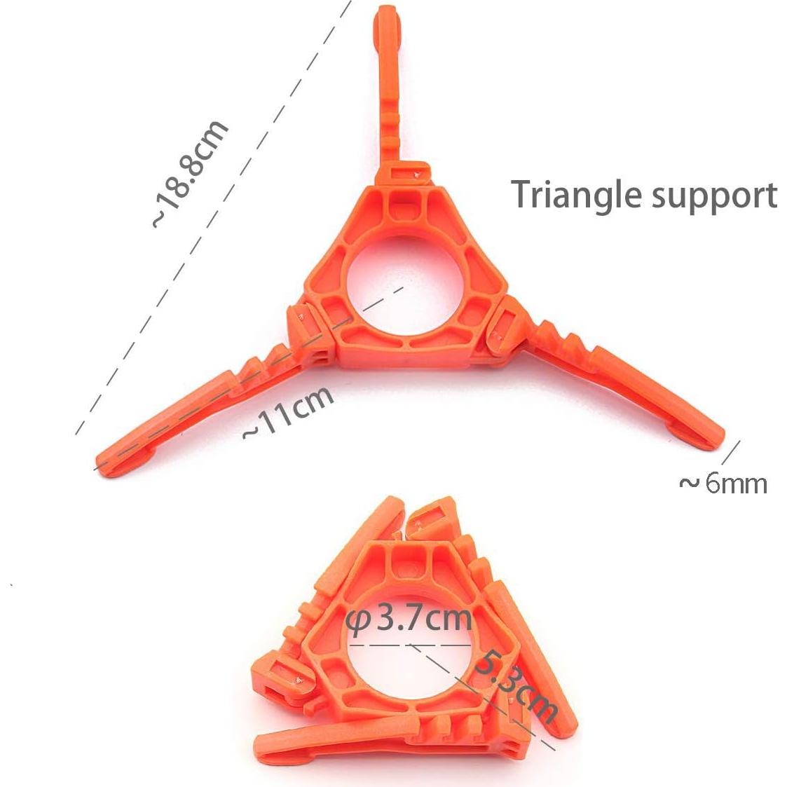Fuel Can Stabilizer Canister Stand Gas Tank Bracket Stove Standard Bottle Shelf Tripod Folding Canister Stand (Orange)