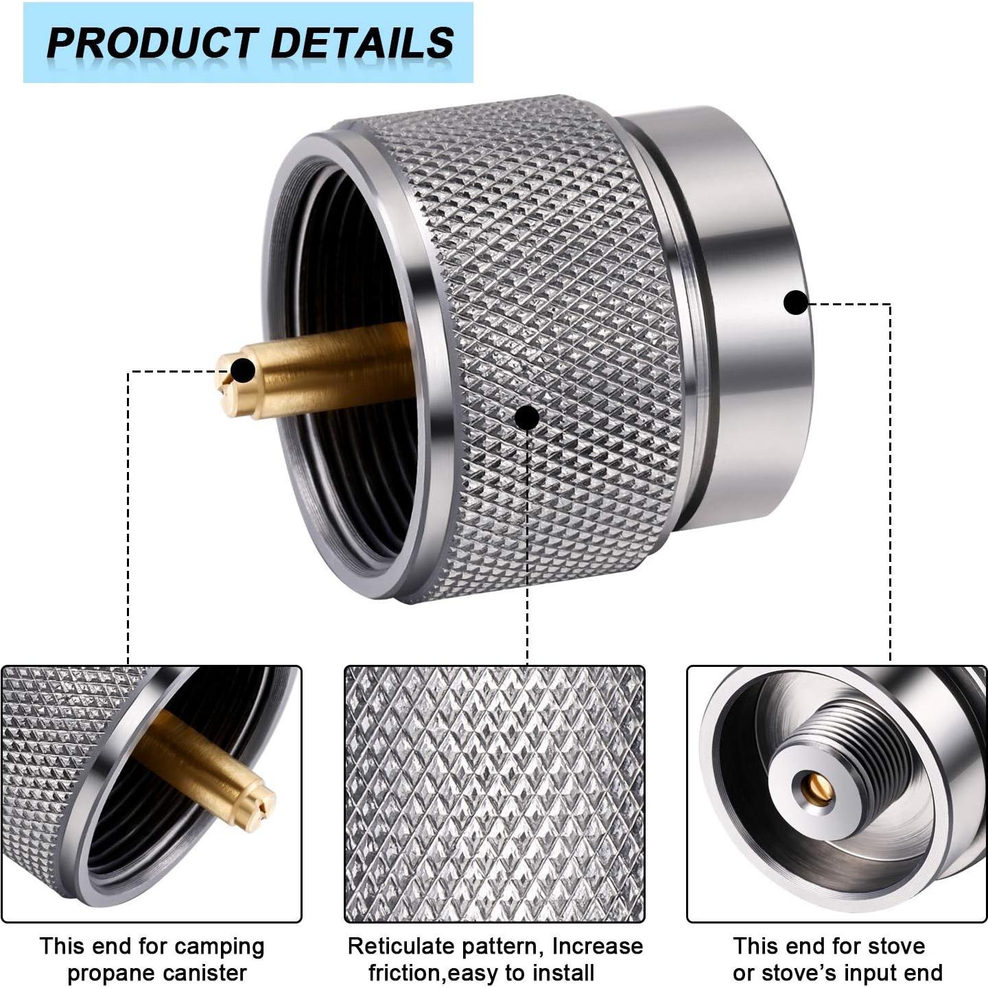 Adaptador de Estufa de Camping Hotop 2 Piezas LPG EN417