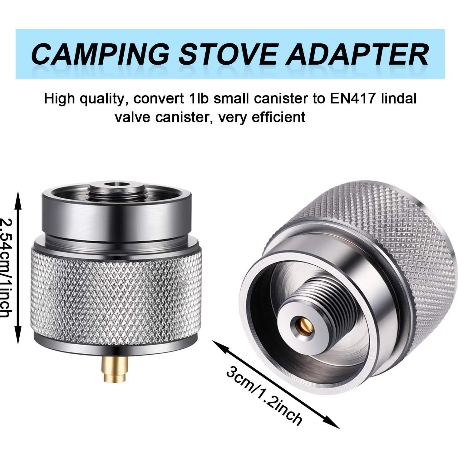 Adaptador de Estufa de Camping Hotop 2 Piezas LPG EN417