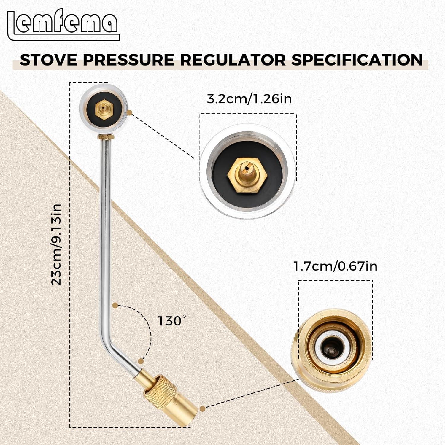 Regulador de presión de gas propano 1LB Lemfema - Compatible estufas