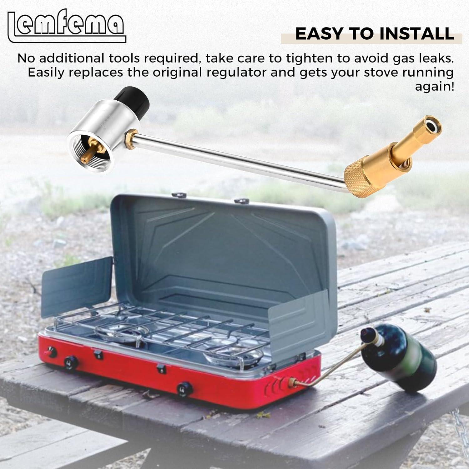 Regulador de presión de gas propano 1LB Lemfema - Compatible estufas