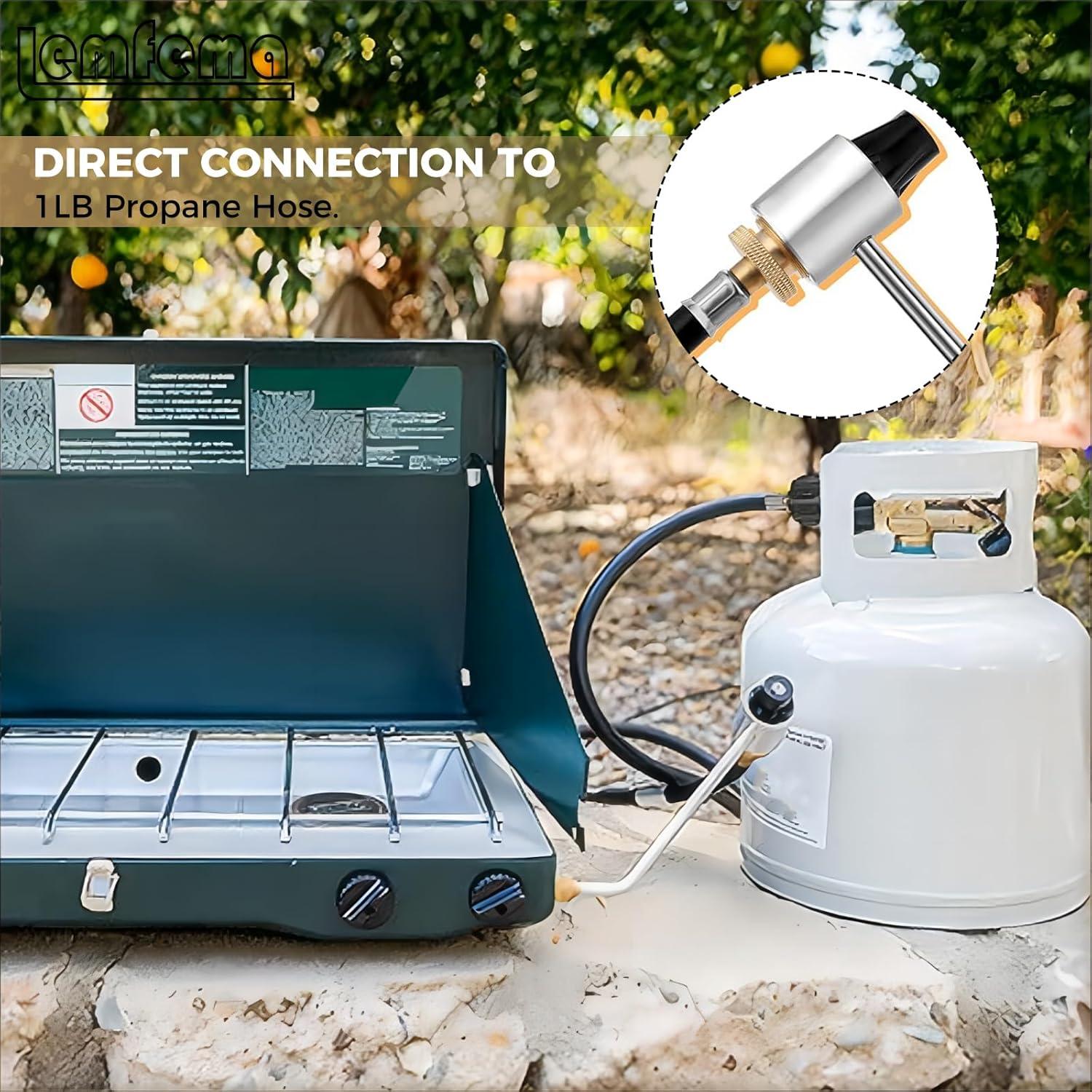 Regulador de presión de gas propano 1LB Lemfema - Compatible estufas