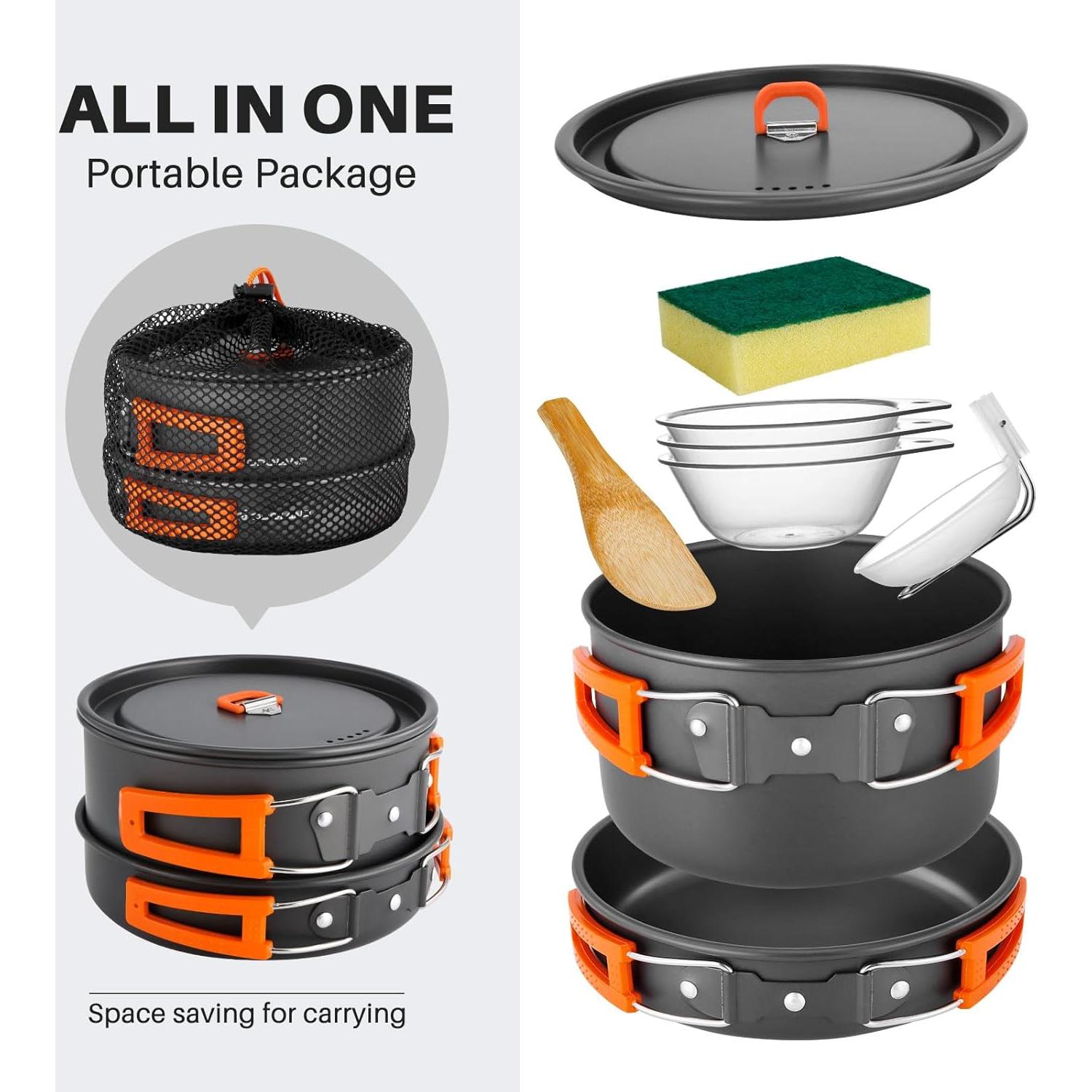 Set de Utensilios de Cocina para Camping Odoland 9 Piezas