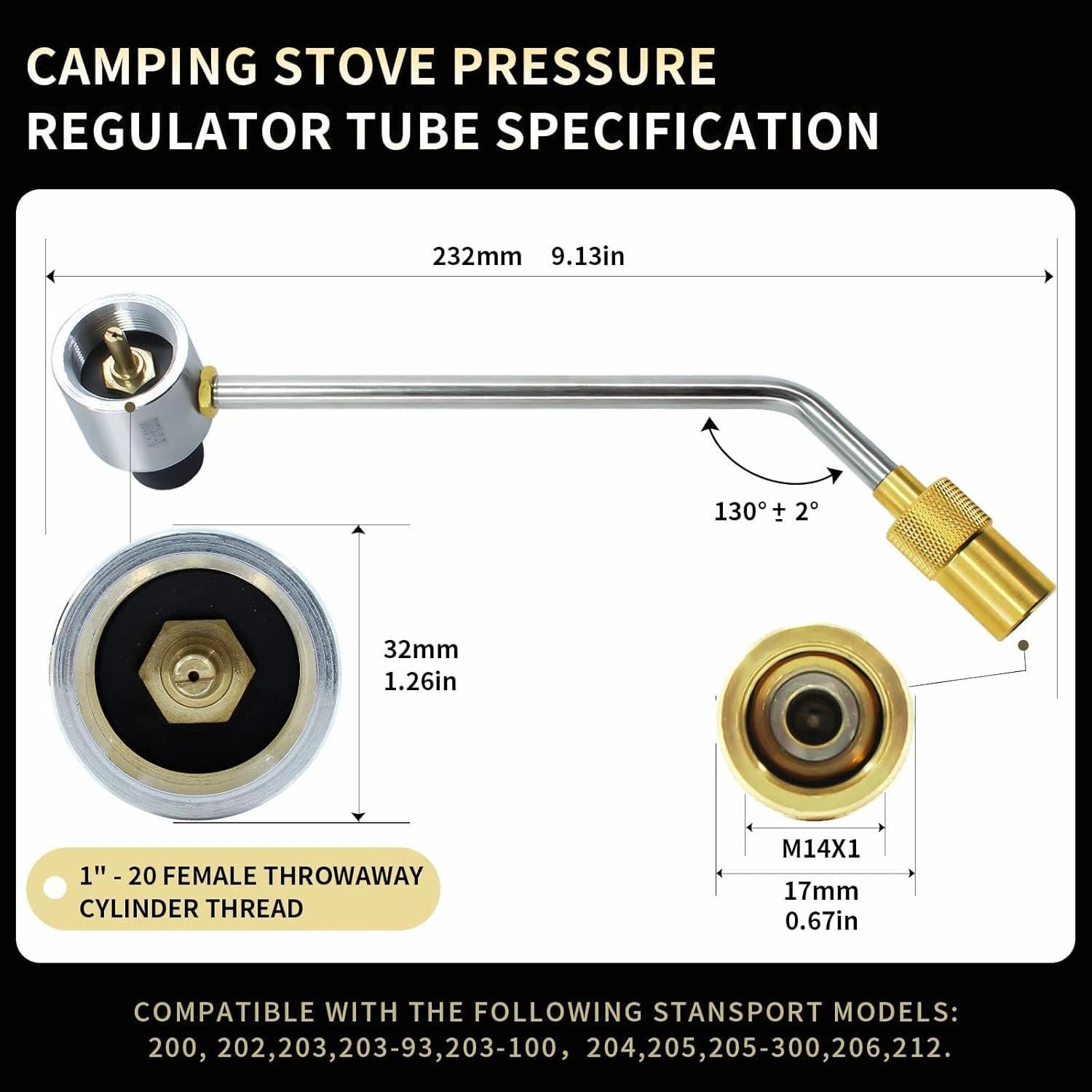 Regulador de Propano MCAMPAS 1lb para Estufas Stansport y Camp Chef