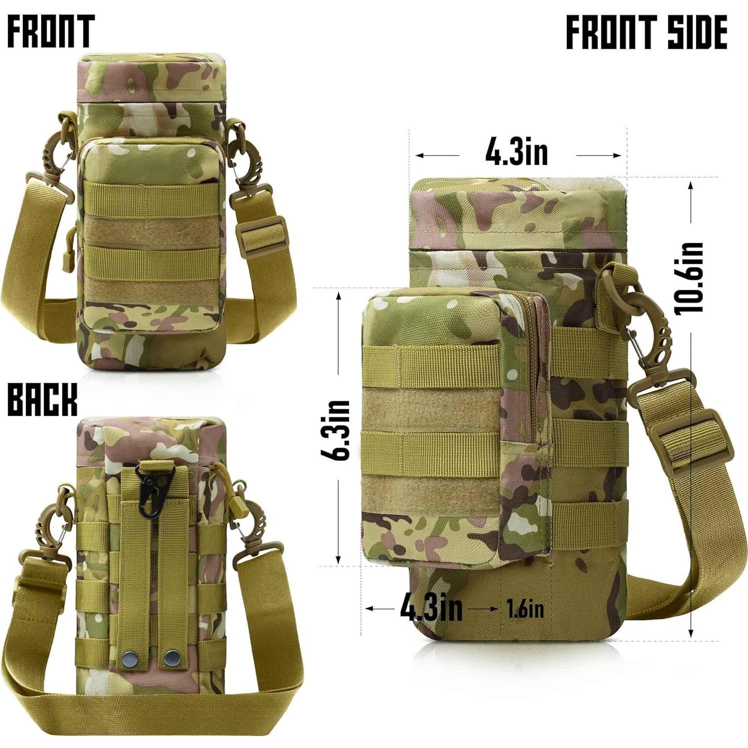 Bolsa Táctica Molle VIIDOO para Botella de Agua 27x11cm